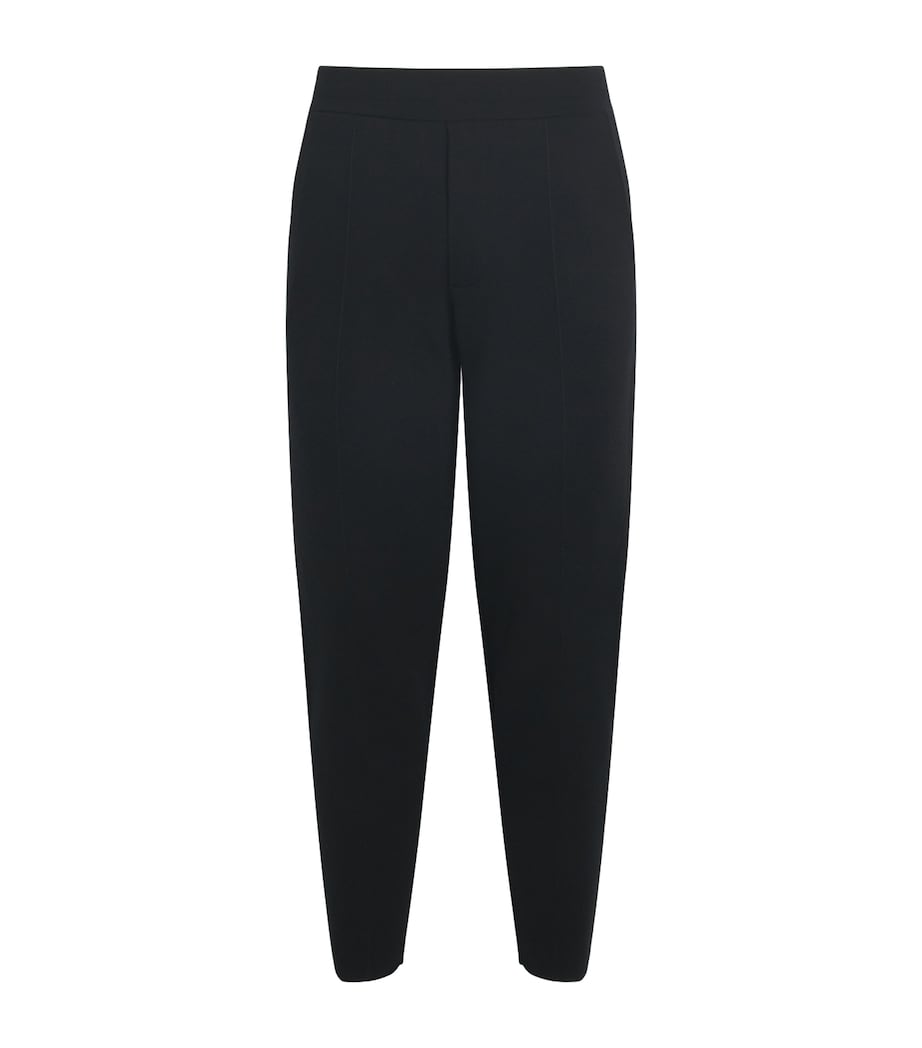 Merino Wool-Blend Trousers 3000-BLACK Image 1