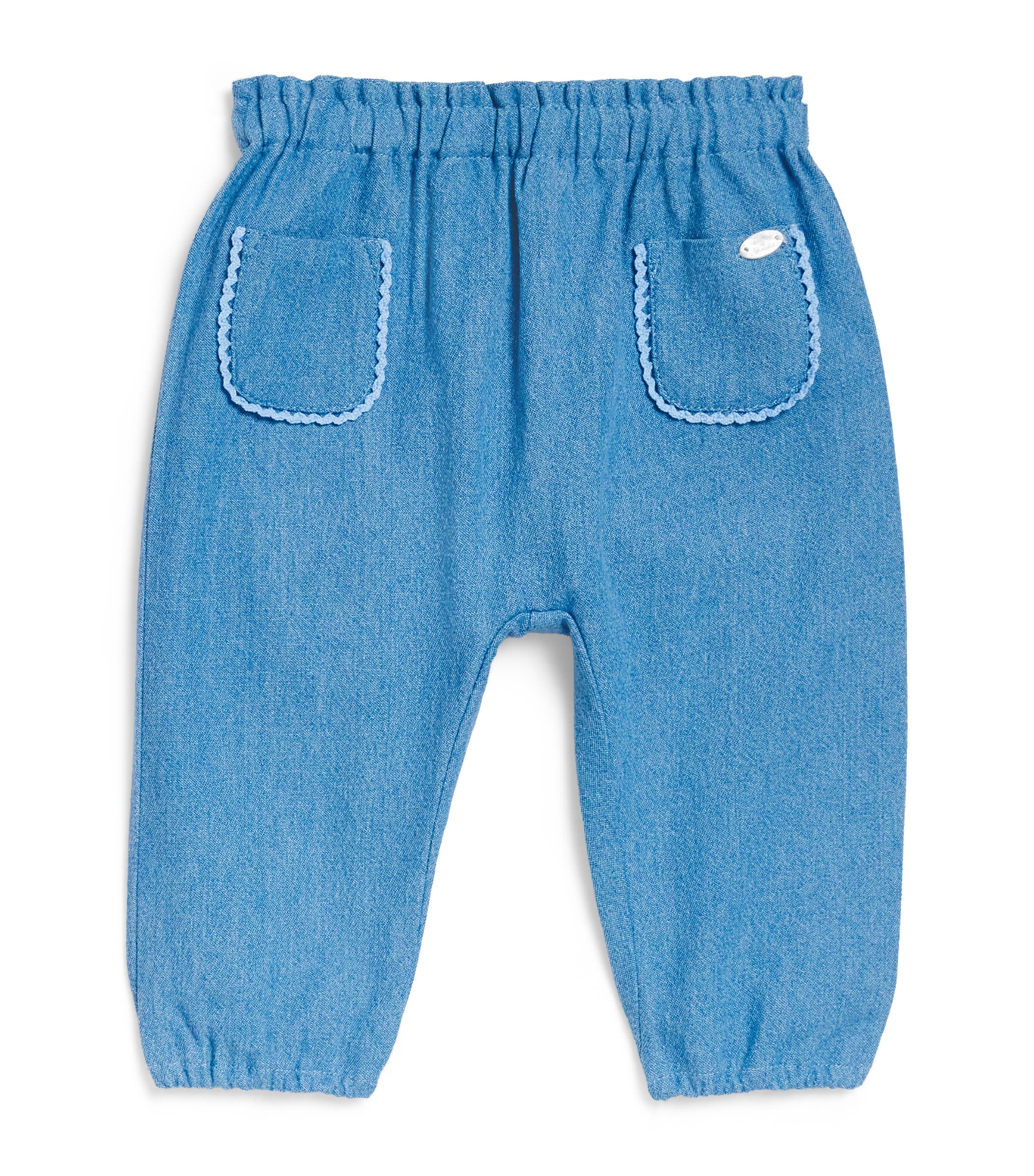 Cotton Scalloped Trousers (3 Months – 4 Years) 46INDIGO Image 1