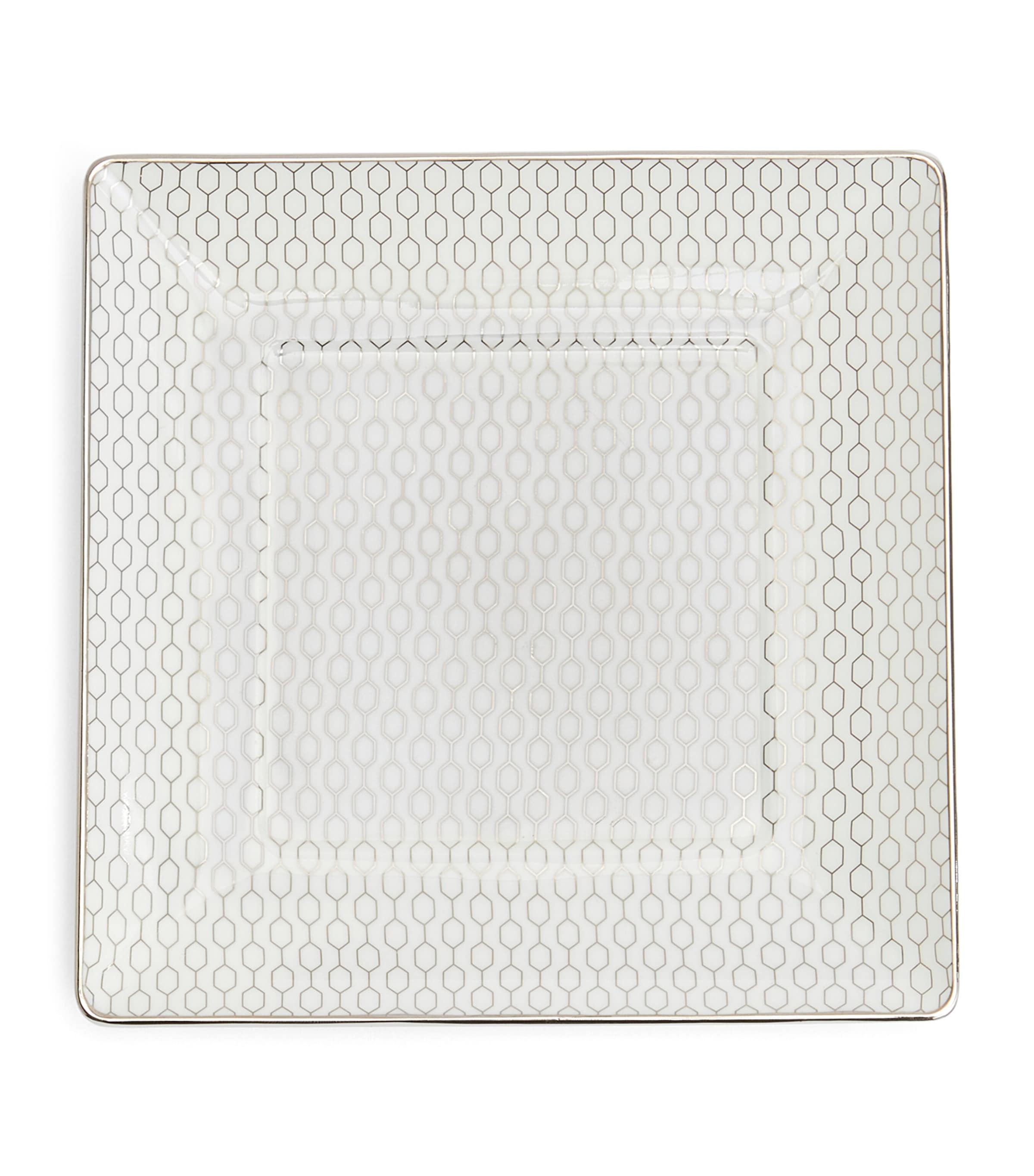 Wedgwood Gio Platinum Tray In White