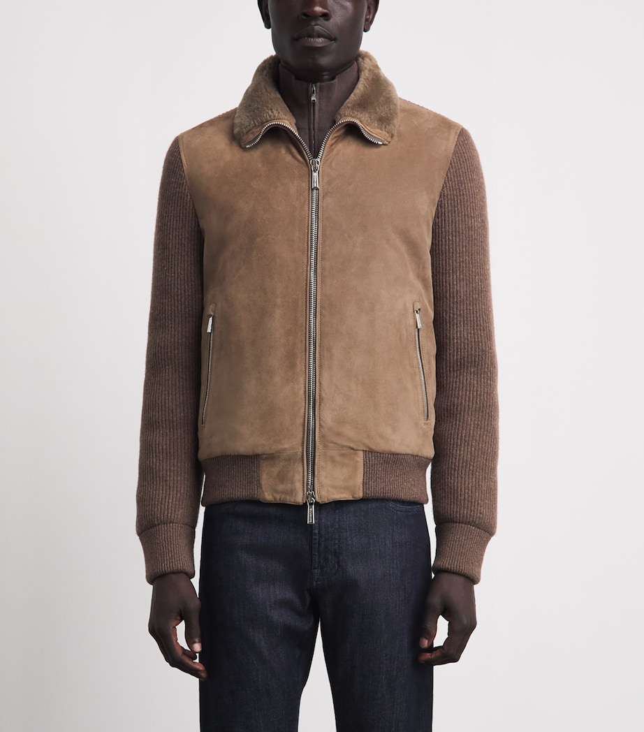Moorer Mens Wool-Cashmere Hybrid Jacket Tortora Image 4