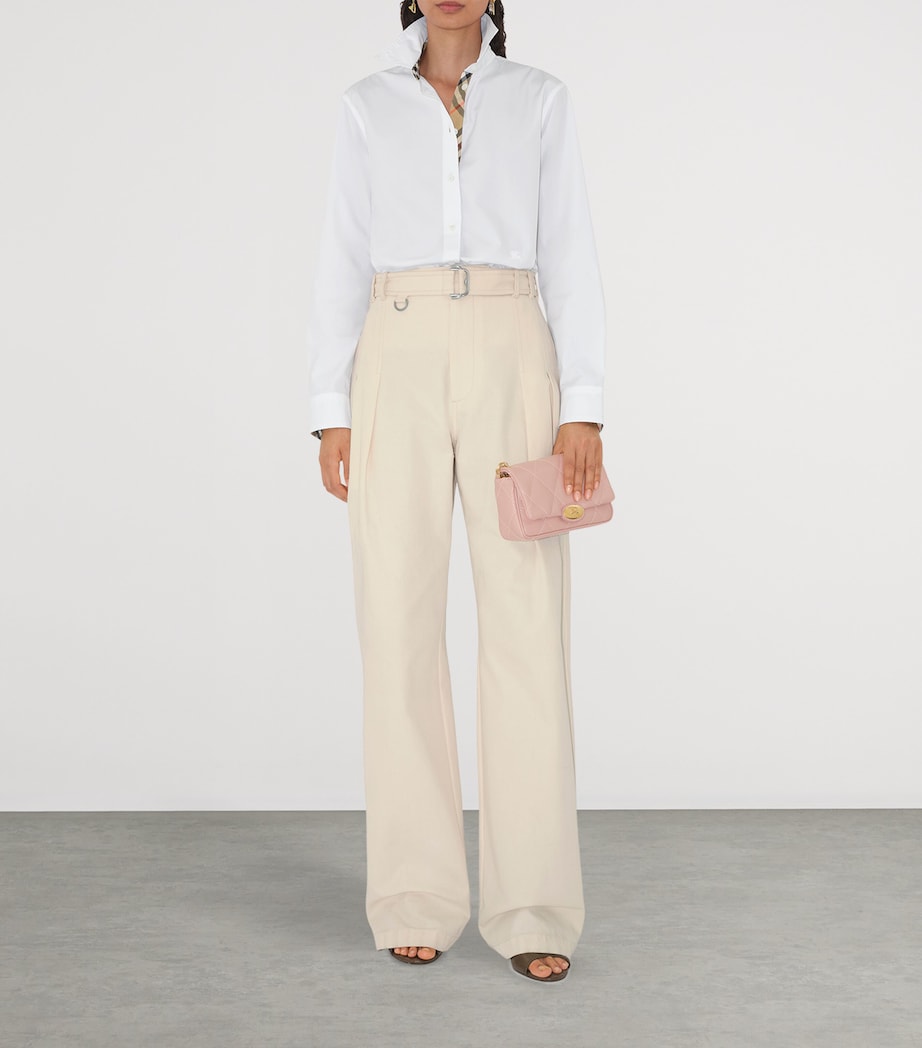 Leather Quilted EKD Clutch Bag ROSE Image 3