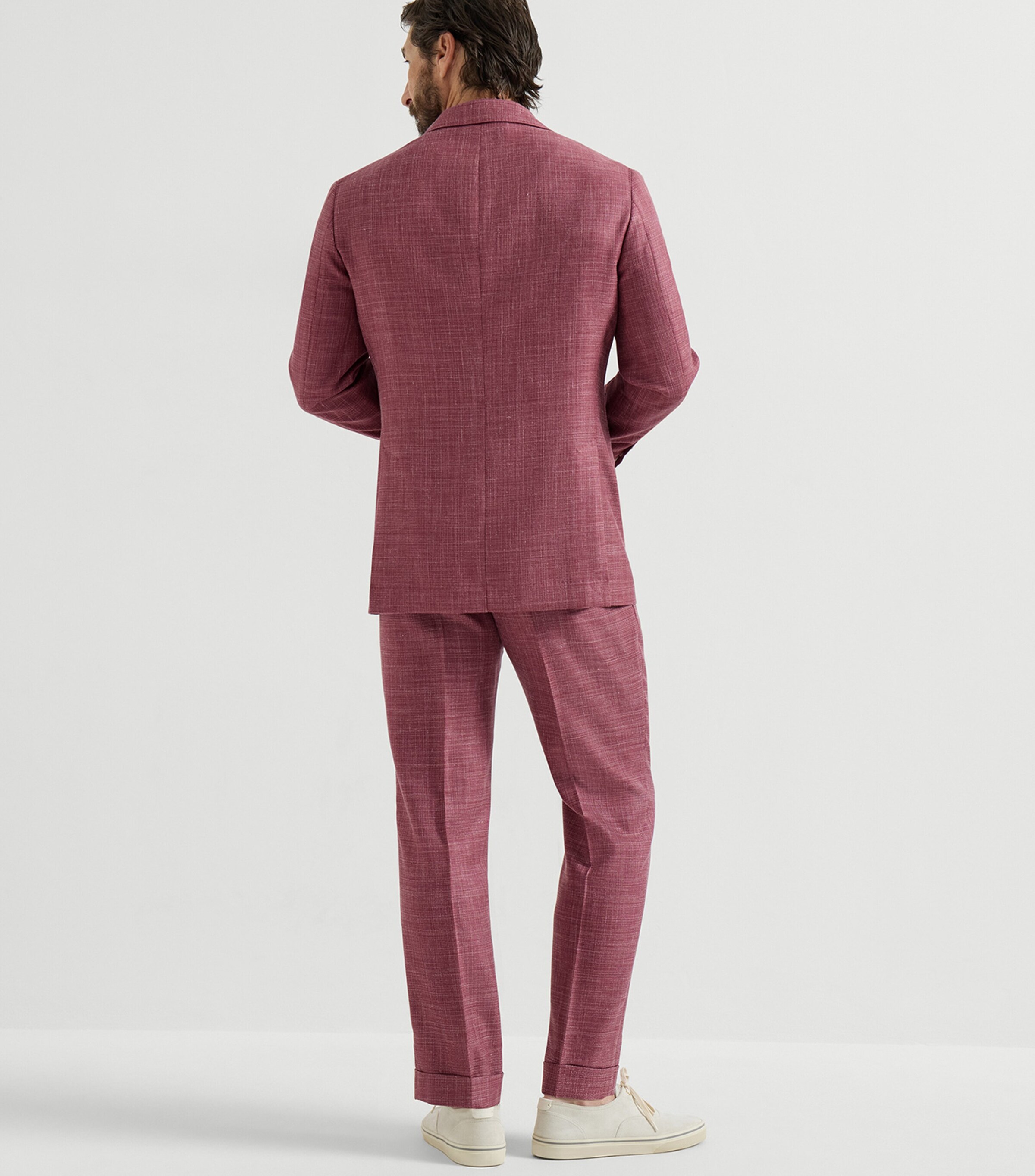 Brunello Cucinelli Red Wool-Linen-Silk 2-Piece Suit | Harrods US