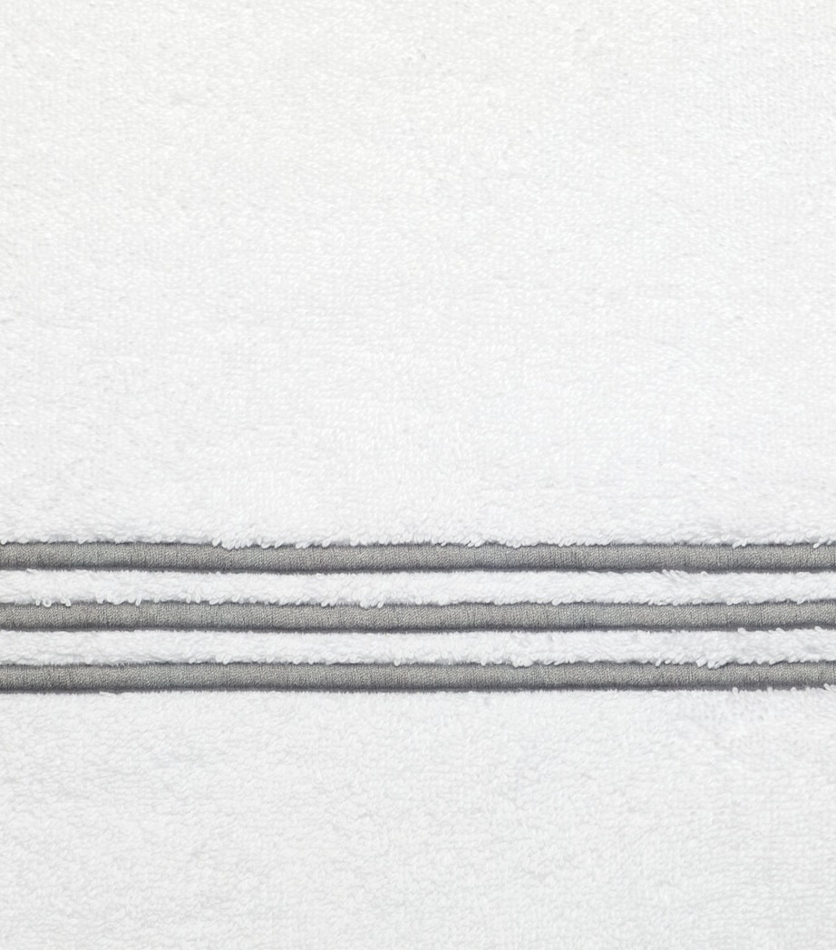 Tre Righe Hand Towel (50cm x 75cm) WHT/CHARCOAL Image 2