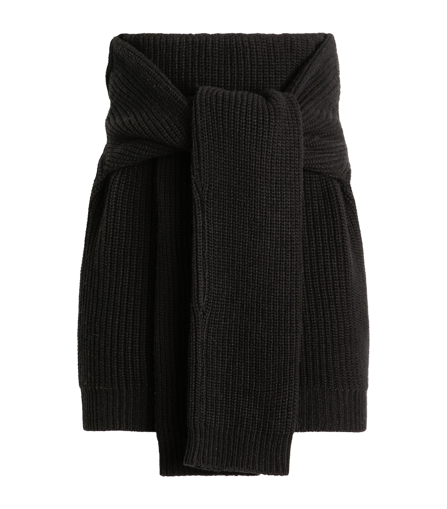 Virgin Wool Mini Skirt N0000-BLACK Image 1