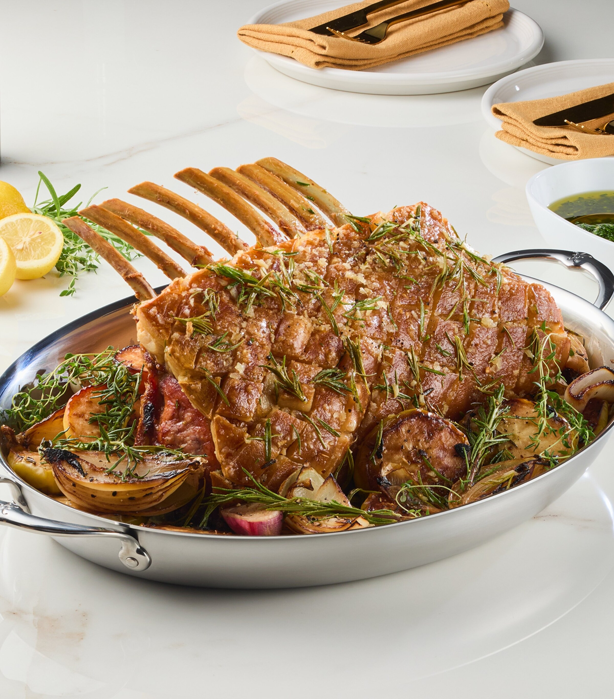 Stainless Steel Oval Au Gratin Dish (33.5cm) SILVER Image 5