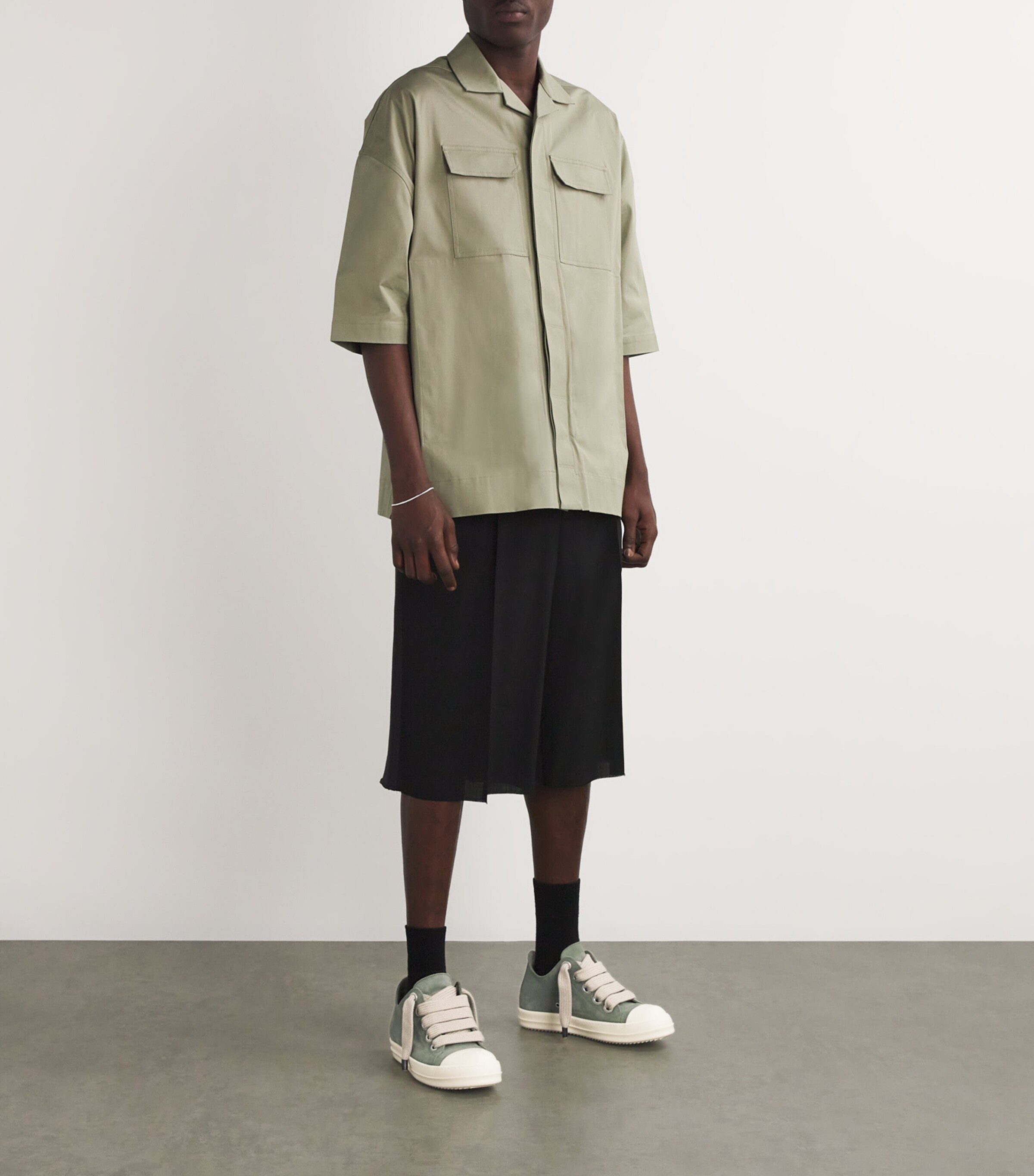 Rick Owens Suede Jumbo-Lace Low-Top Sneakers | Harrods US