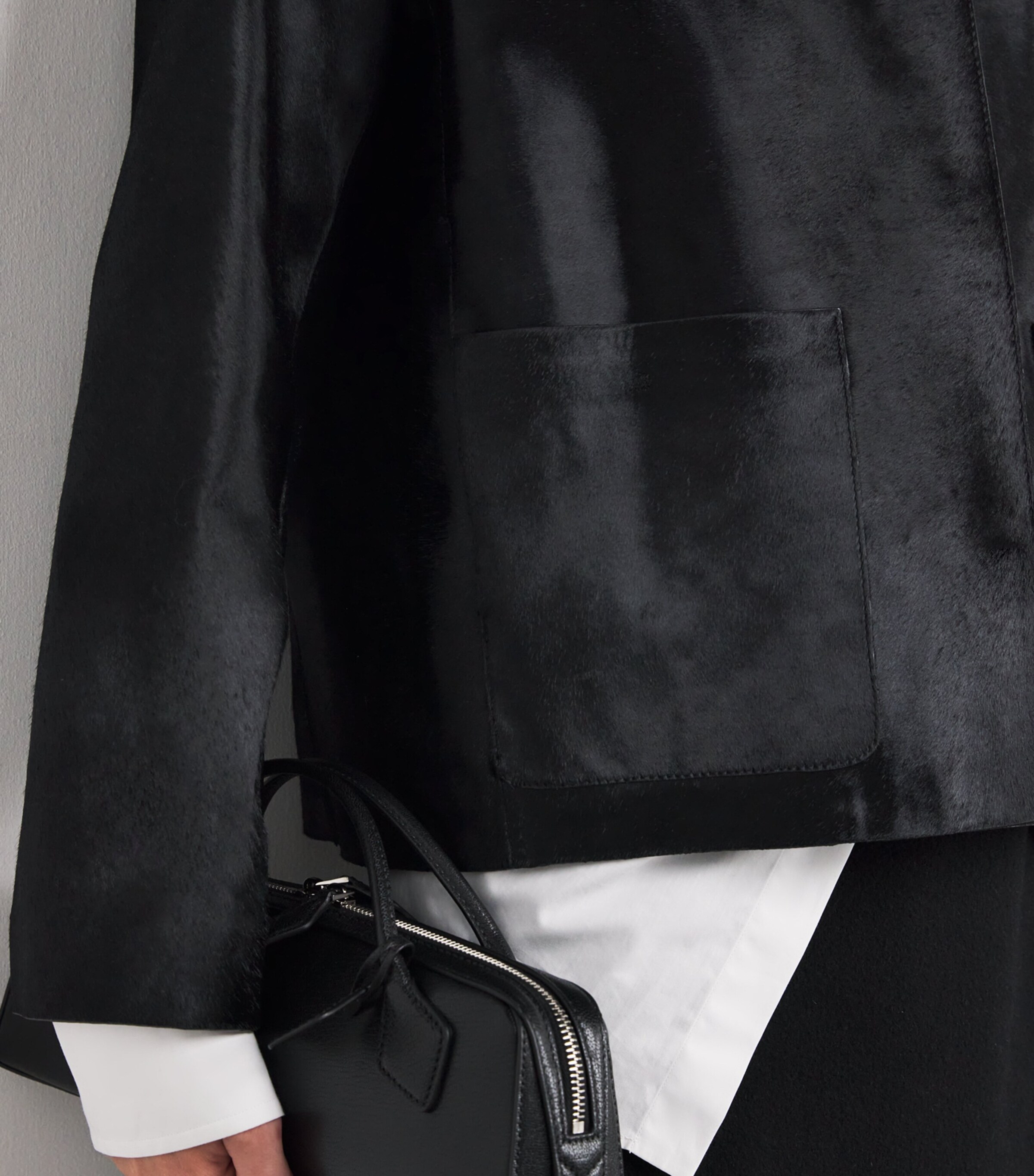 Lafayette 148 Black Cowhide Leather Jacket | Harrods US