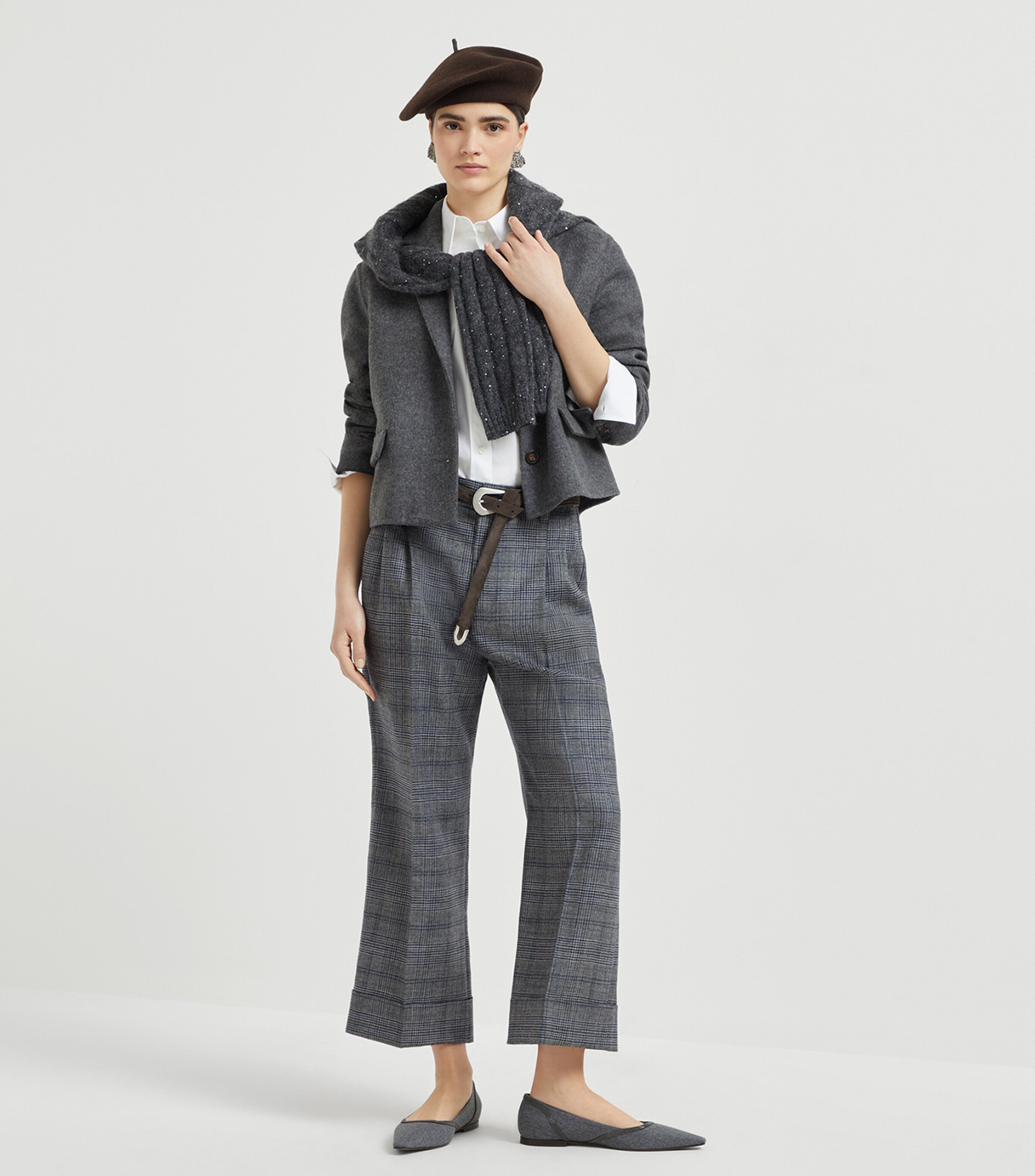 Double Virgin Wool Cropped Blazer C8160 Image 4