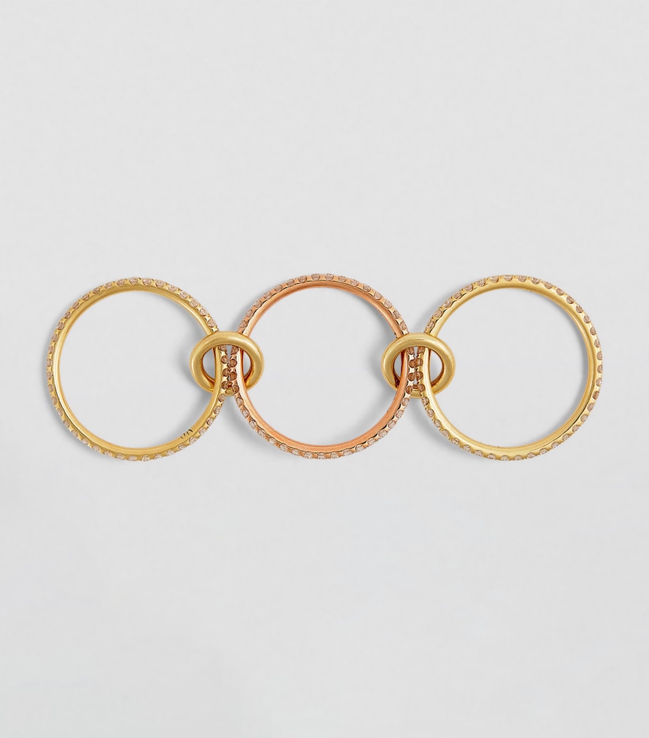 Mixed Gold and Diamond Aurora Ring MIXED GOLD Image 2