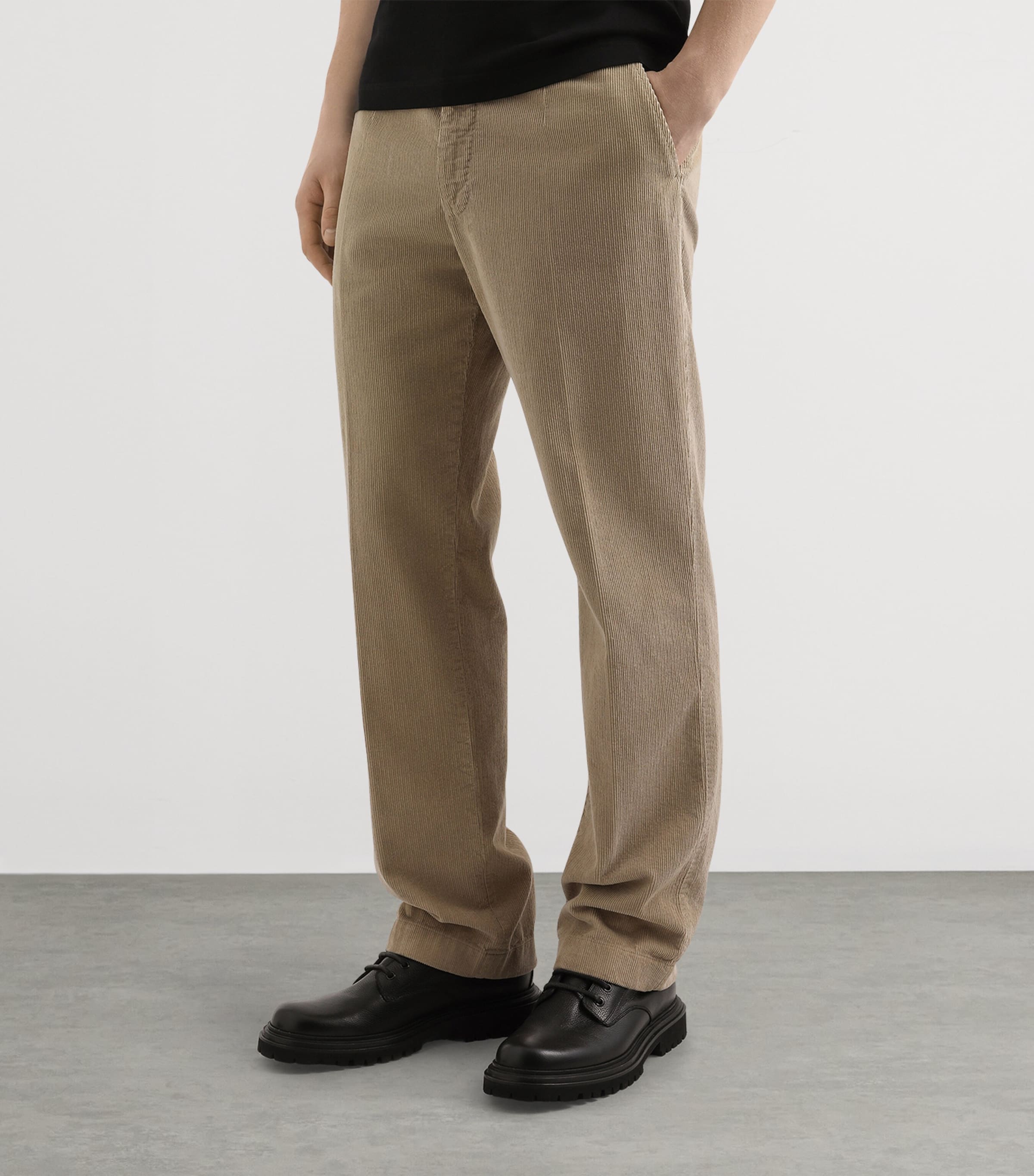 Corduroy Trousers M0131-BEIGE Image 3