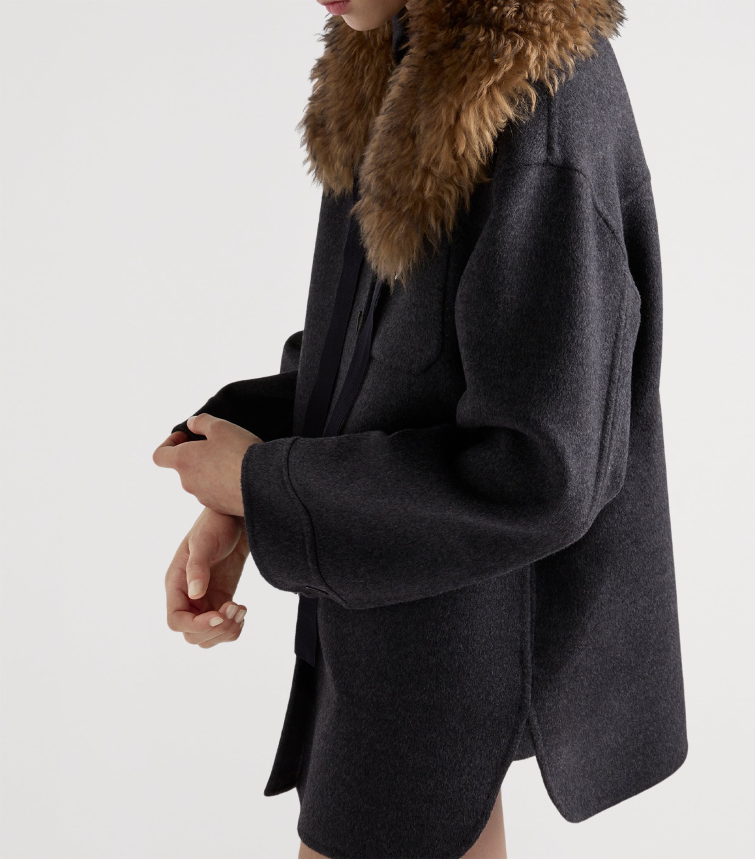 Wool-Cashmere Oversized Shirt F0480 Image 3