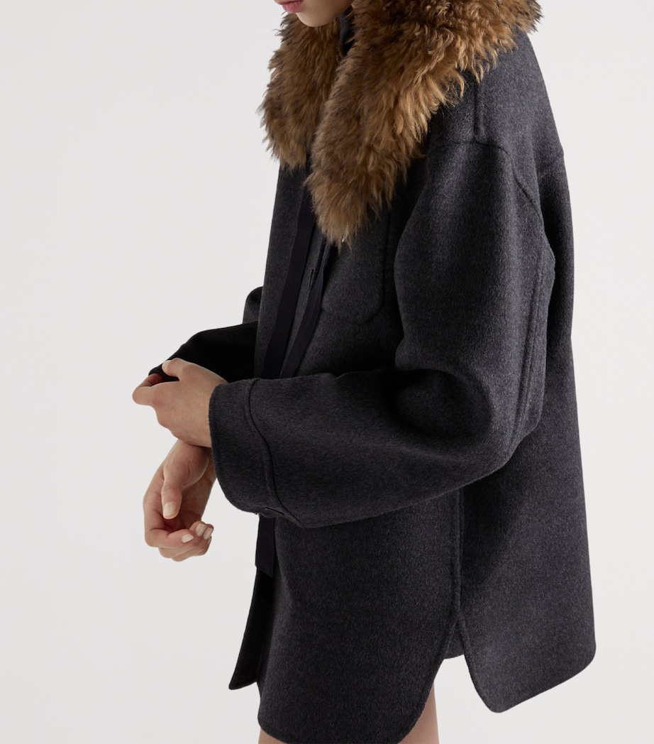 Wool-Cashmere Oversized Shirt F0480 Image 3