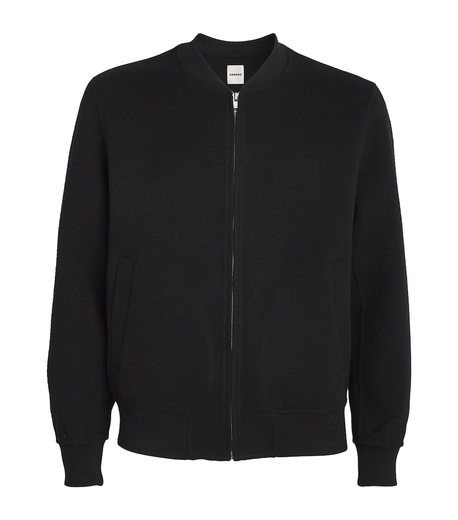 Wool-Blend Bomber Jacket BLACK Image 1