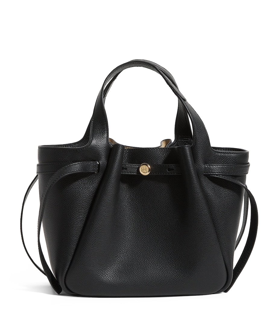 Small Leather Romy Tote Bag BLACK 001 Image 1