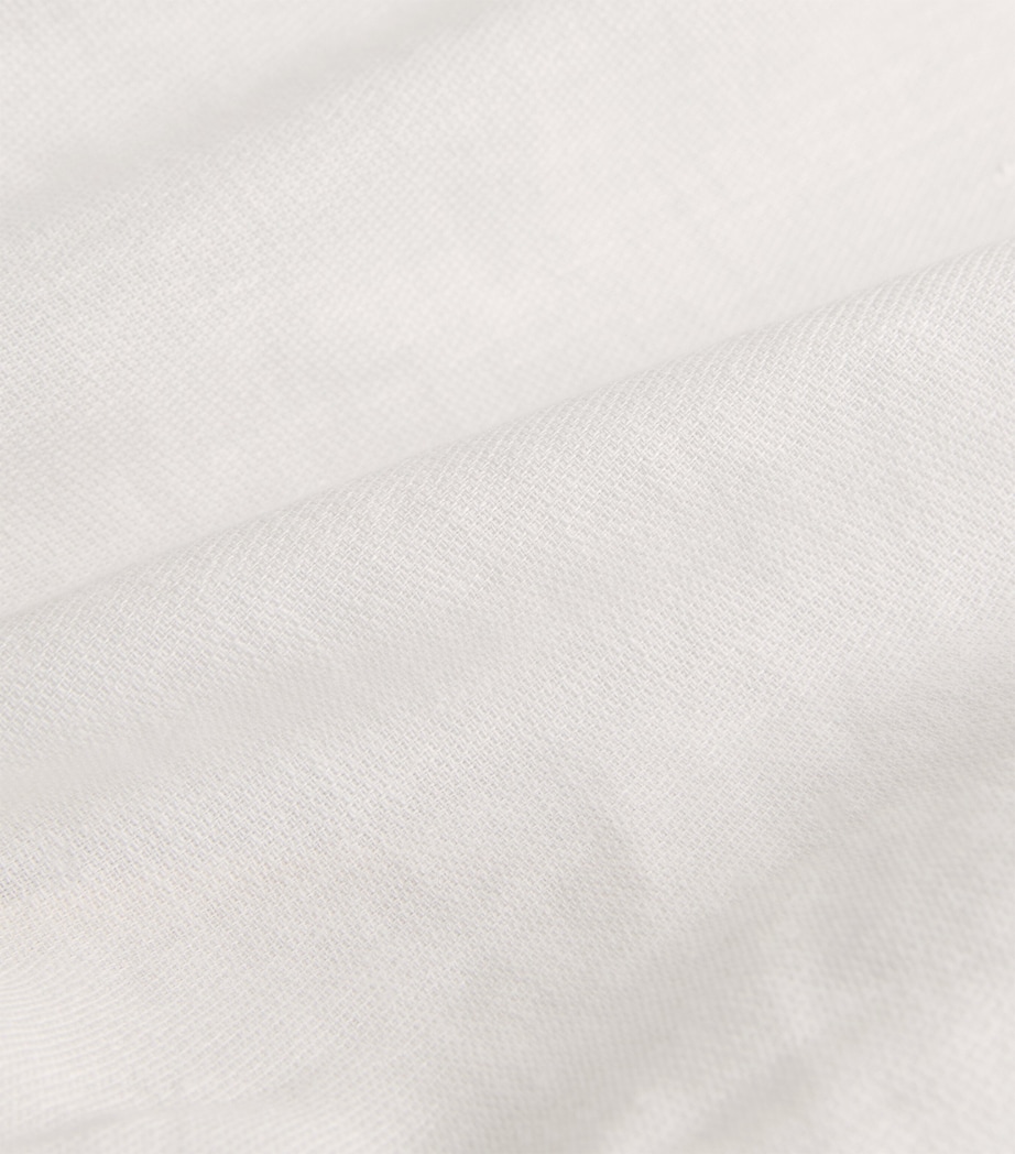Linen-Cotton Oscar Straight Trousers WHITE-01 Image 5
