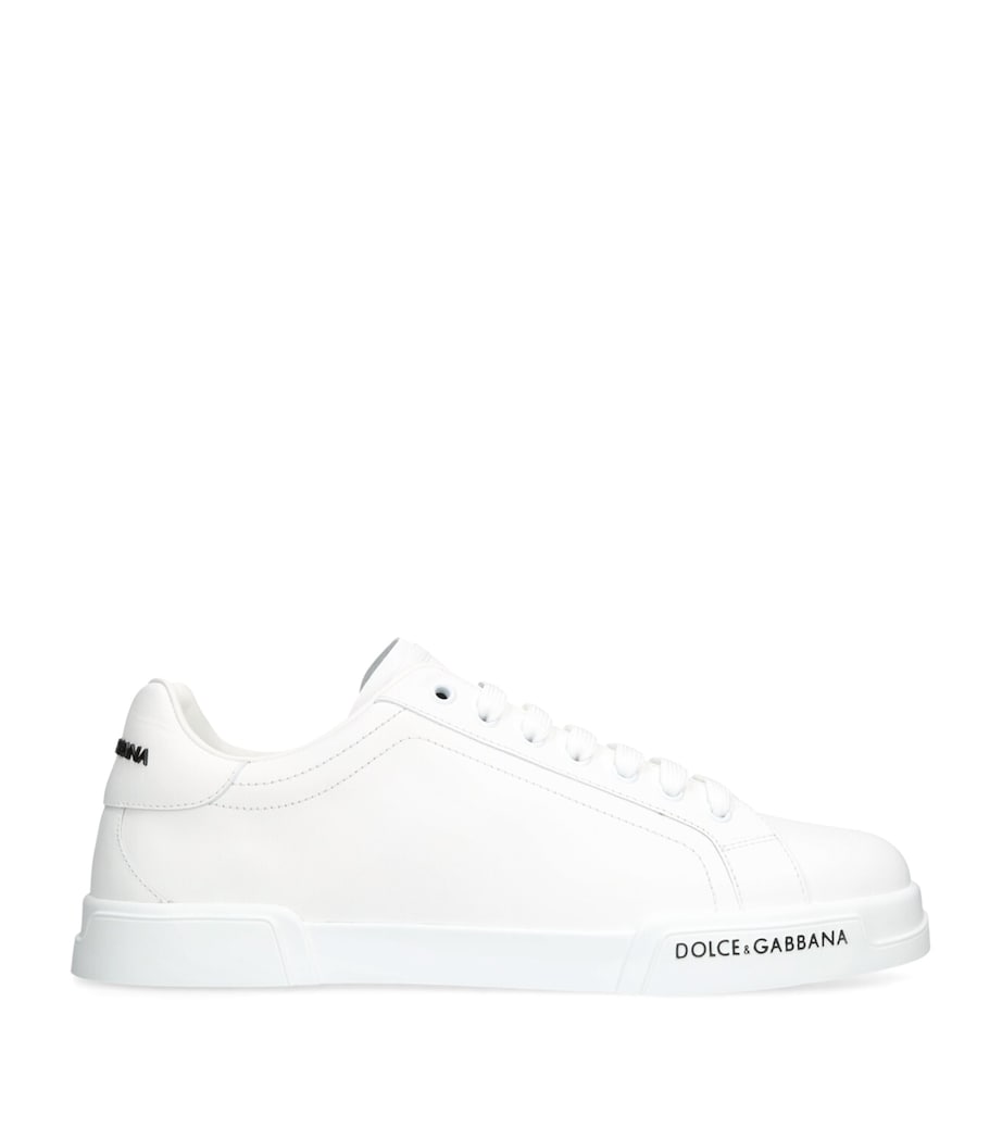 Dolce&Gabbana Leather Portofino Sneakers White Image 1