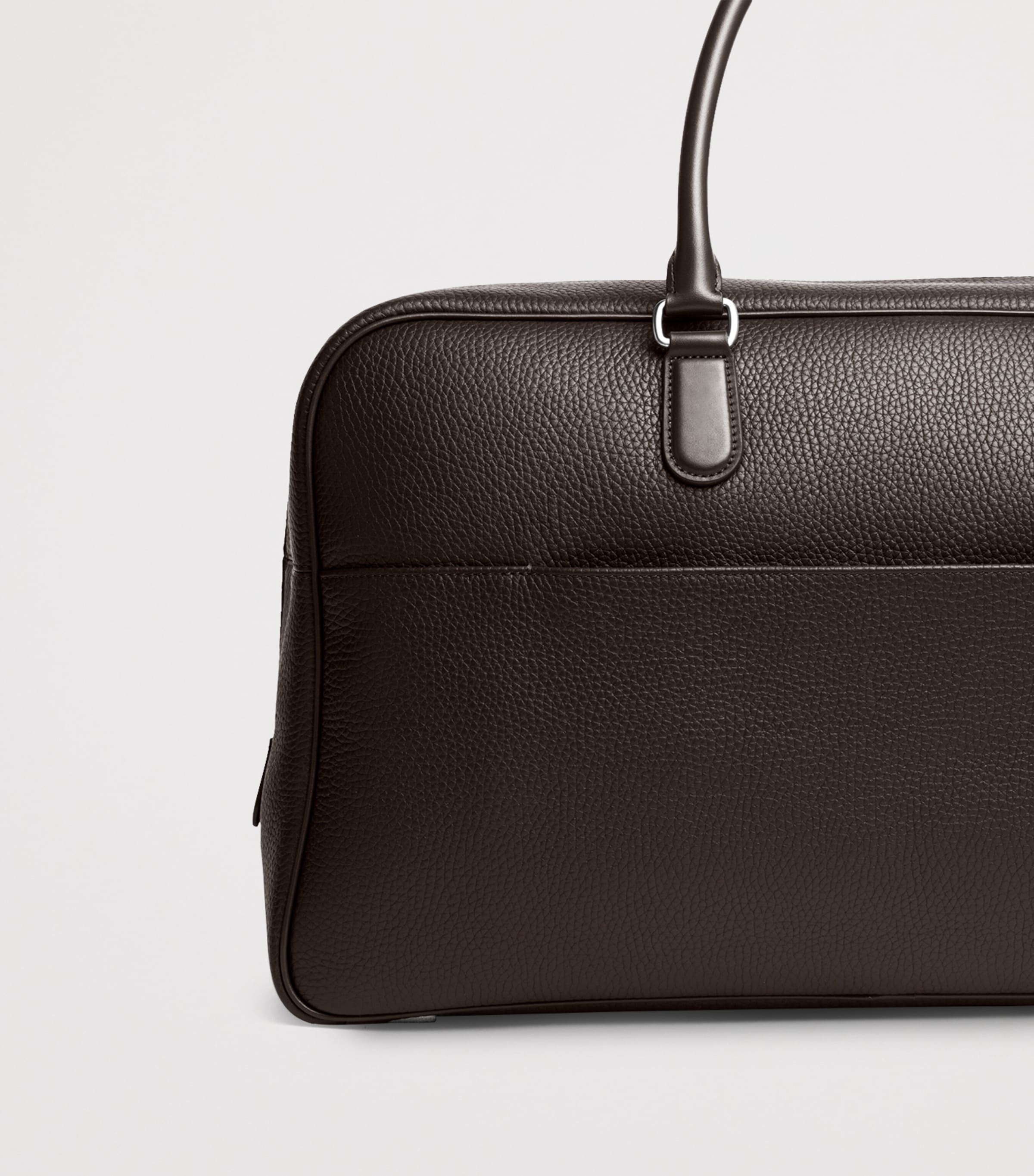Carl Friedrik Leather Granville Duffle Bag Chocolate Image 4