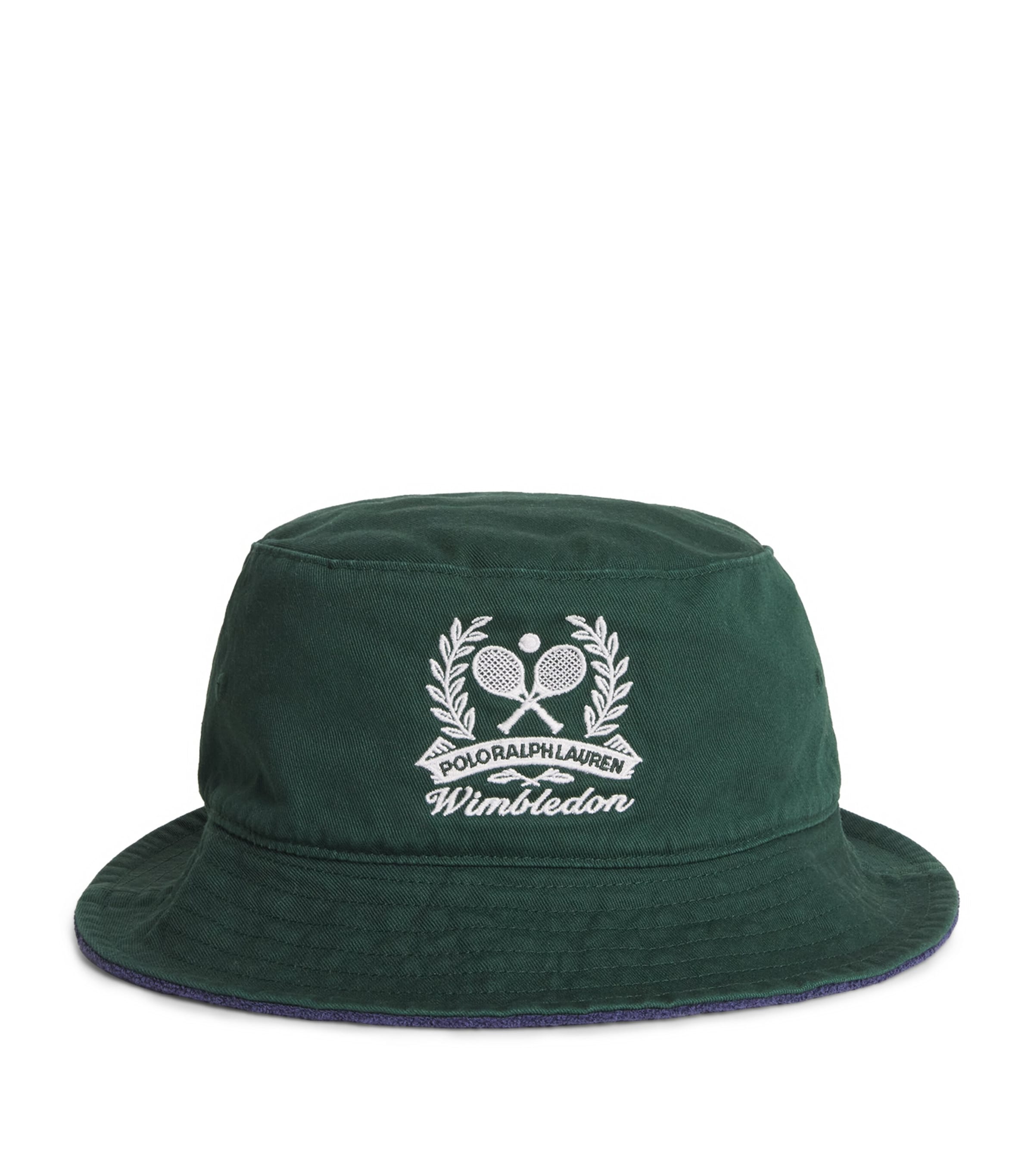 Polo Ralph Lauren Wimbledon Reversible Logo-embroidered Cotton-twill And Terry Bucket Hat