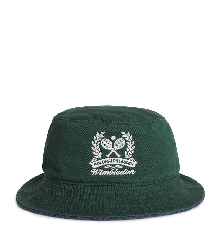 x Wimbledon Embroidered Bucket Hat REFINED NVY/CLLG GRN Image 1