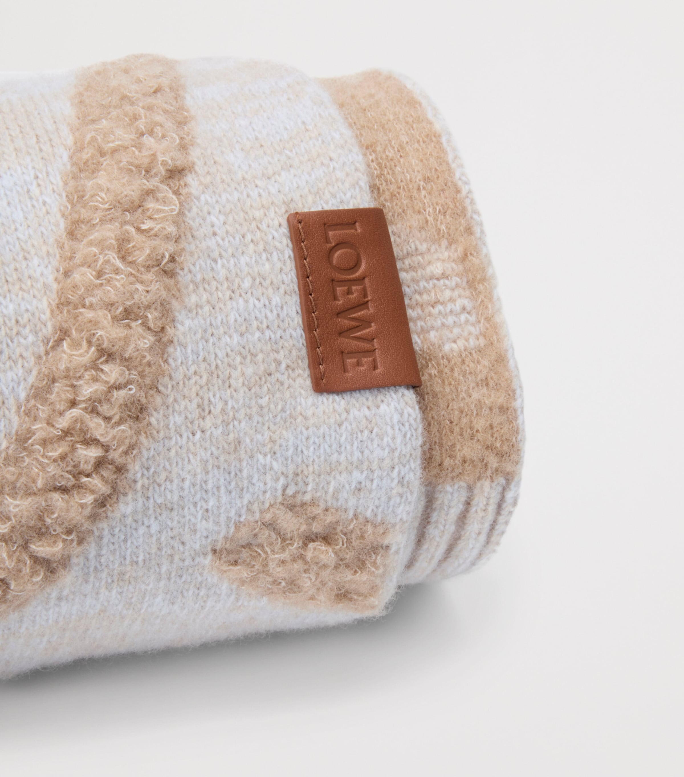 Wool-Cashmere Anagram Scarf BEIGE MELANGE Image 3