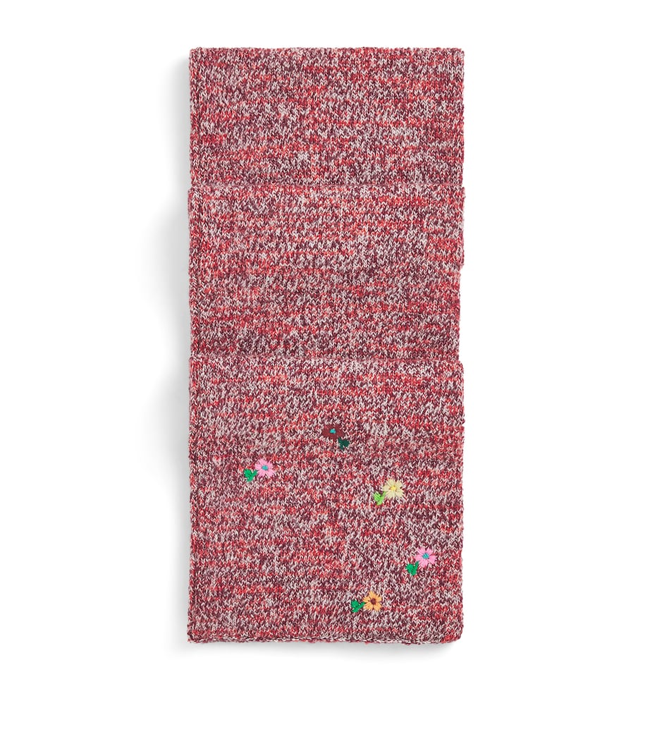 DRIES VAN NOTEN Wool-Cashmere-Blend Embroidered Scarf Image 1