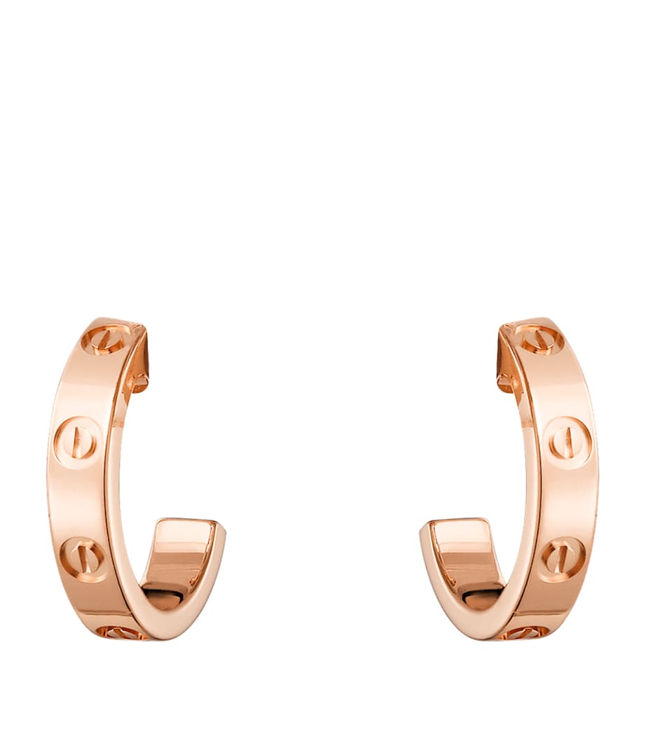 Rose Gold LOVE Hoop Earrings ROSE GOLD Image 1
