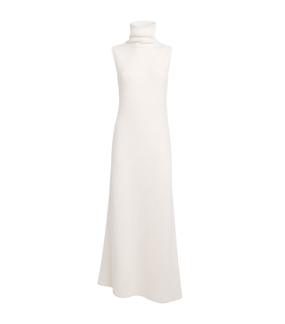 RETORI Womens Cashmere Sleeveless Maxi Dress White Image 1
