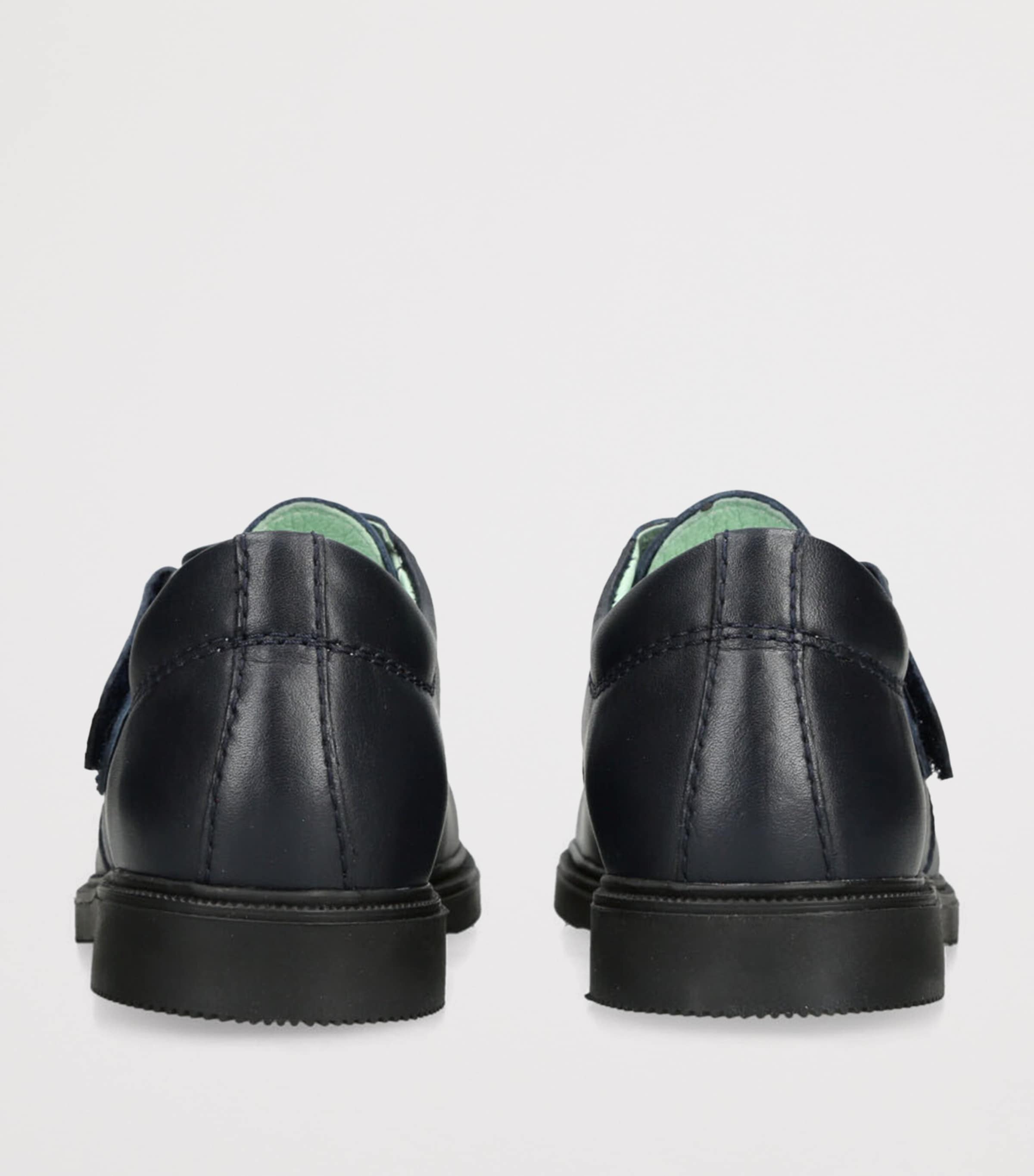 Leather Fergus Shoes NAVY Image 2