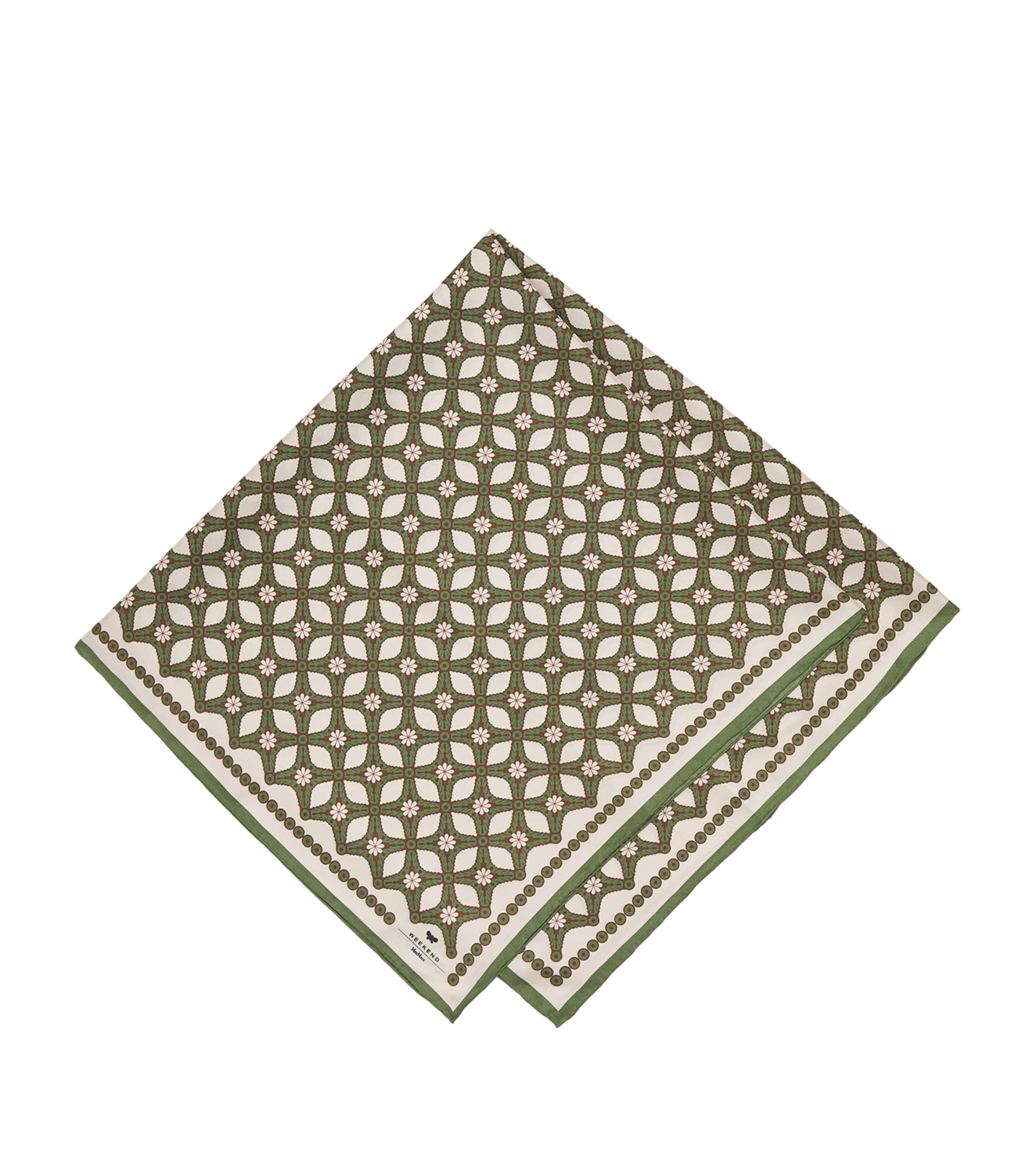 Weekend Max Mara Silk Printed Scarf In Brown