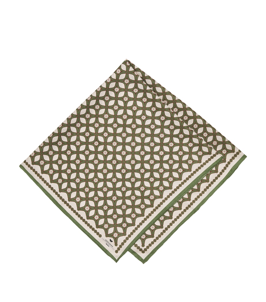 Silk Printed Scarf BEIGE Image 1