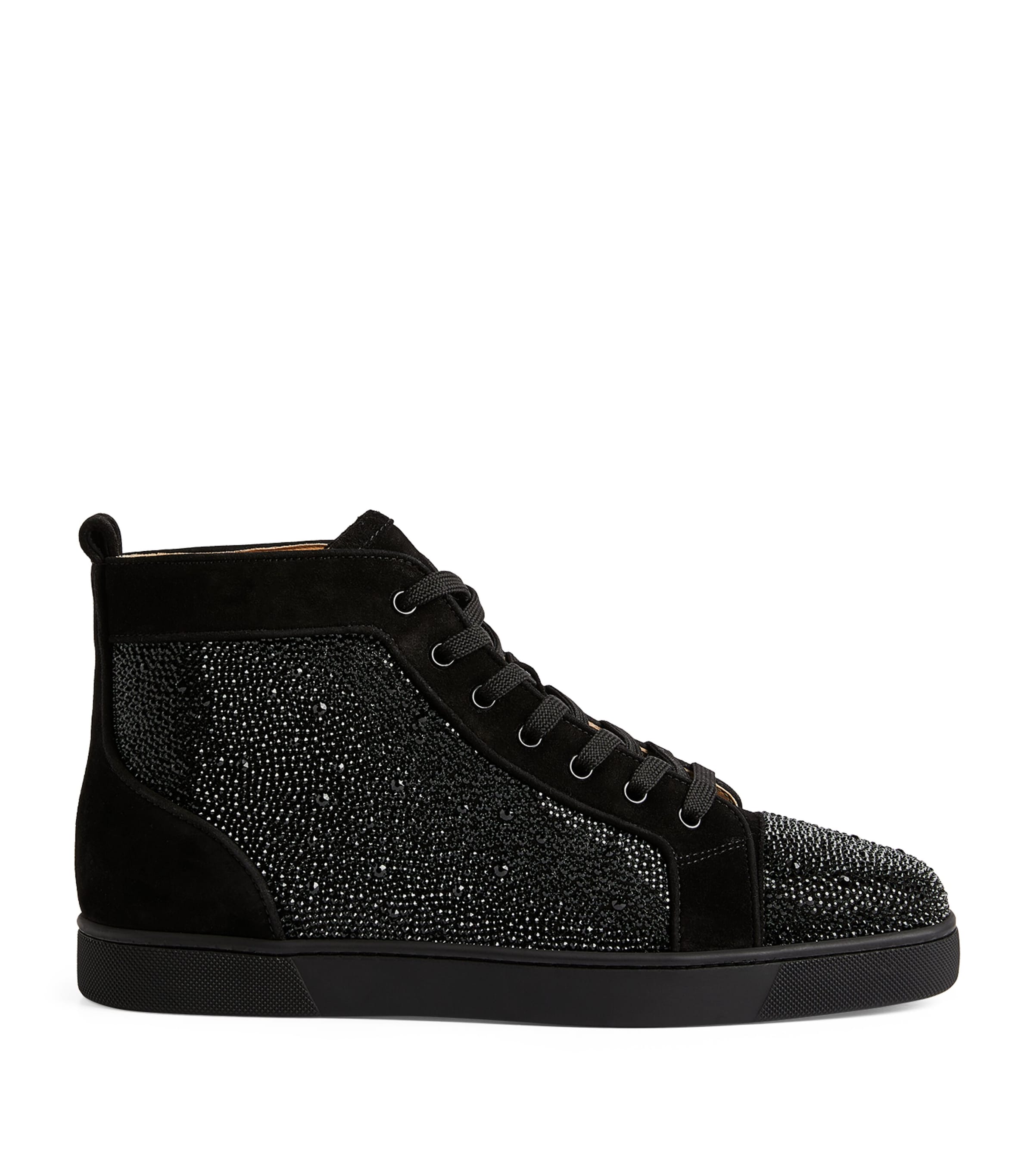 【Christian Louboutin】 Louis suede sneakers Christian Louboutin Men's Louis Junior Suede Low-Top