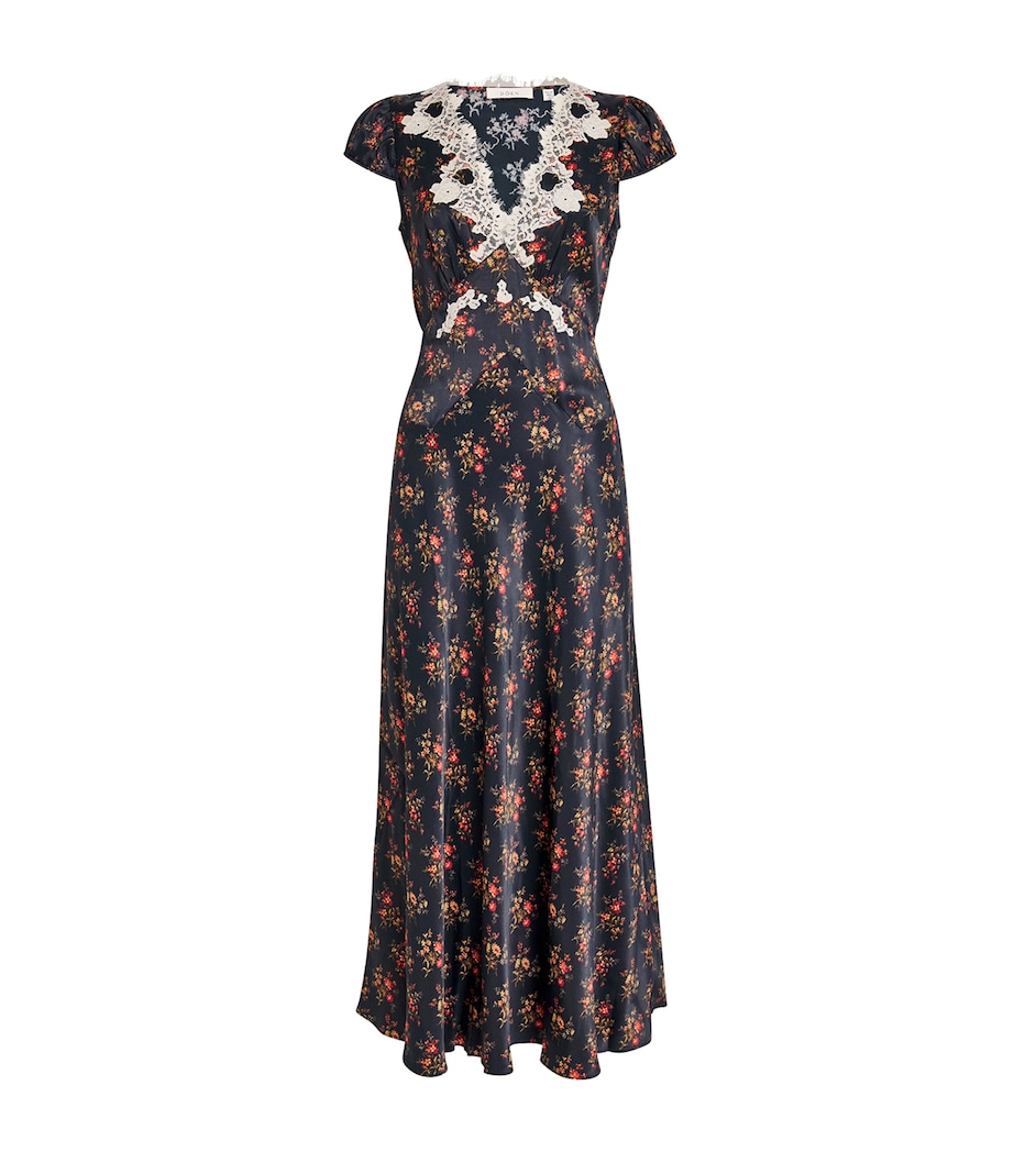 Satin Floral Coraline Midi Dress FLEUR DU PALAIS Image 1