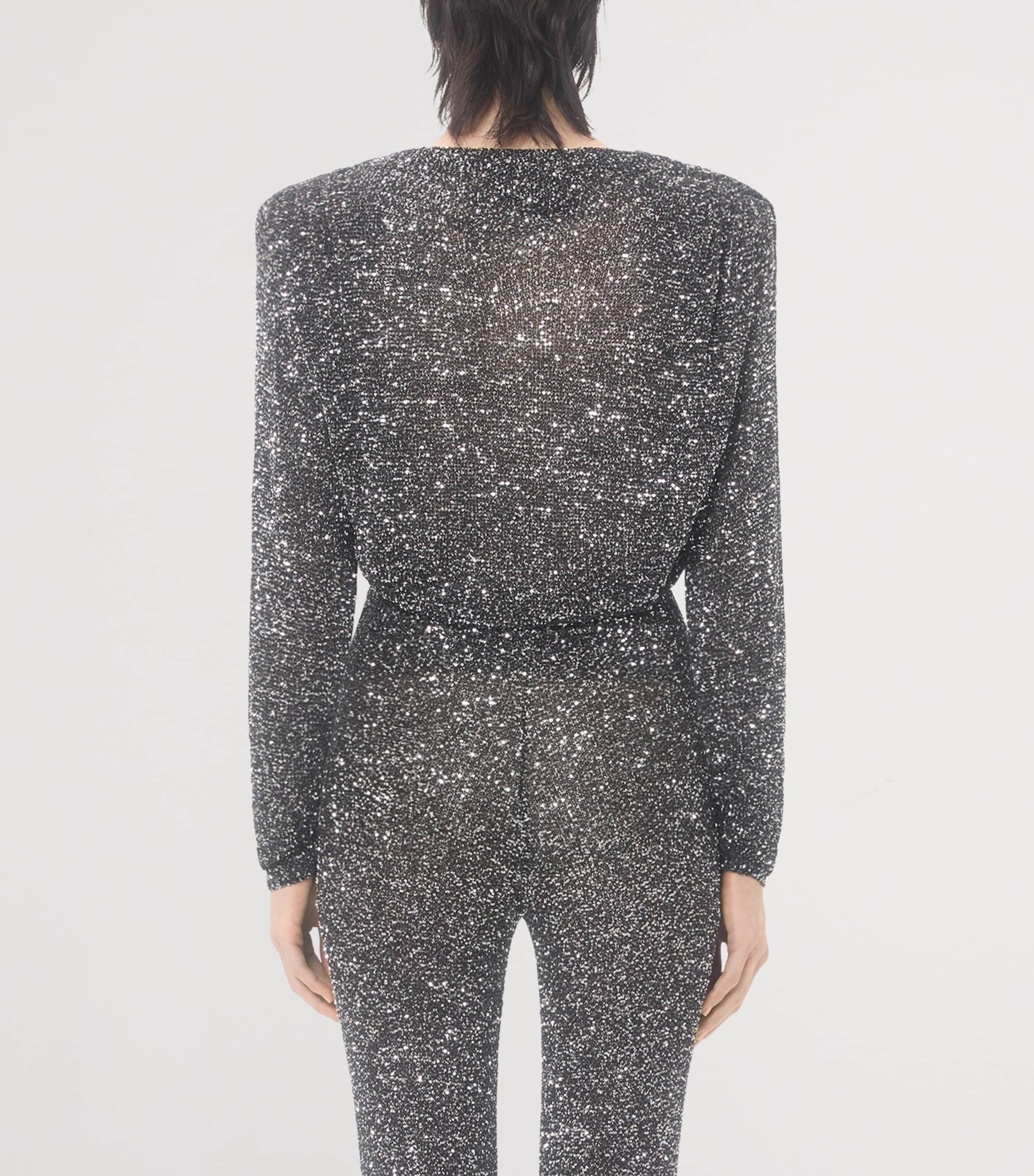 Sequin Cowl-Neck Sweater NUD Image 4