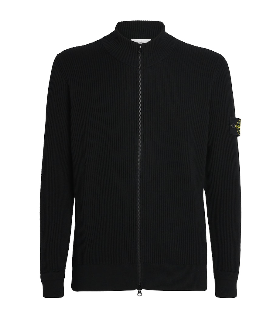 Virgin Wool Zip-Up Sweater V0029 Image 1