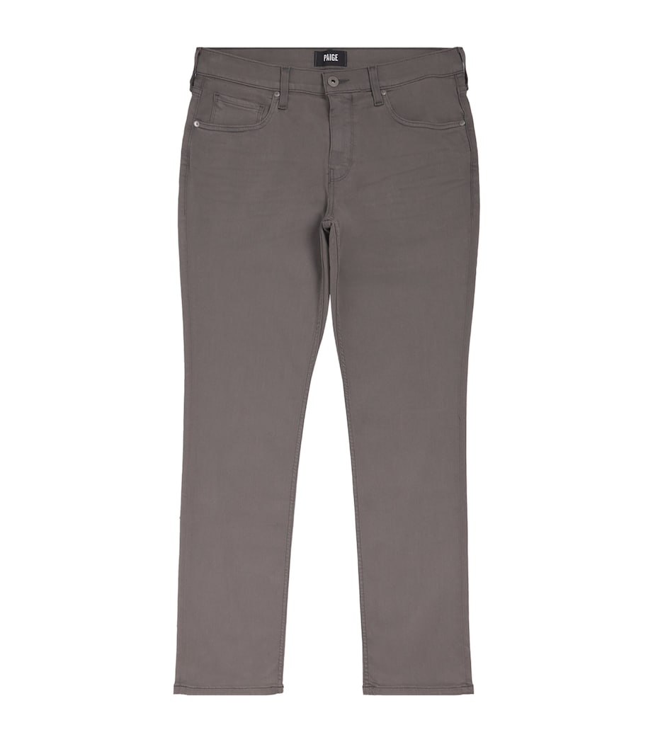 PAIGE Mens Federal Slim Straight Jeans Natural Stone Image 1