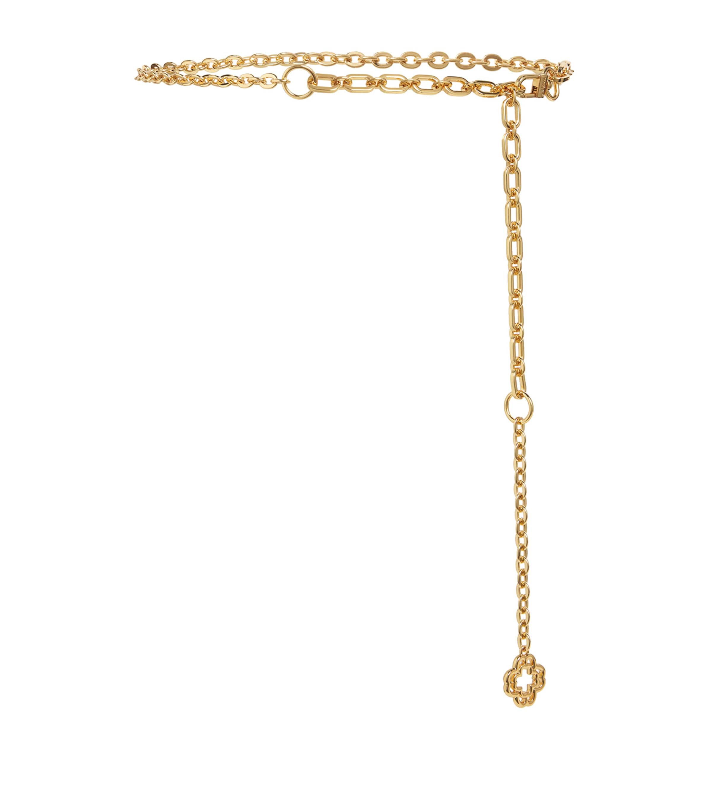 Maje Clover Charm Chain Belt In Gold