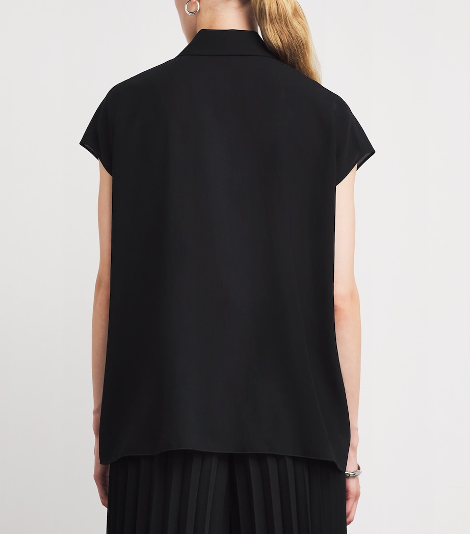 Pleated Antin Blouse BLACK Image 4