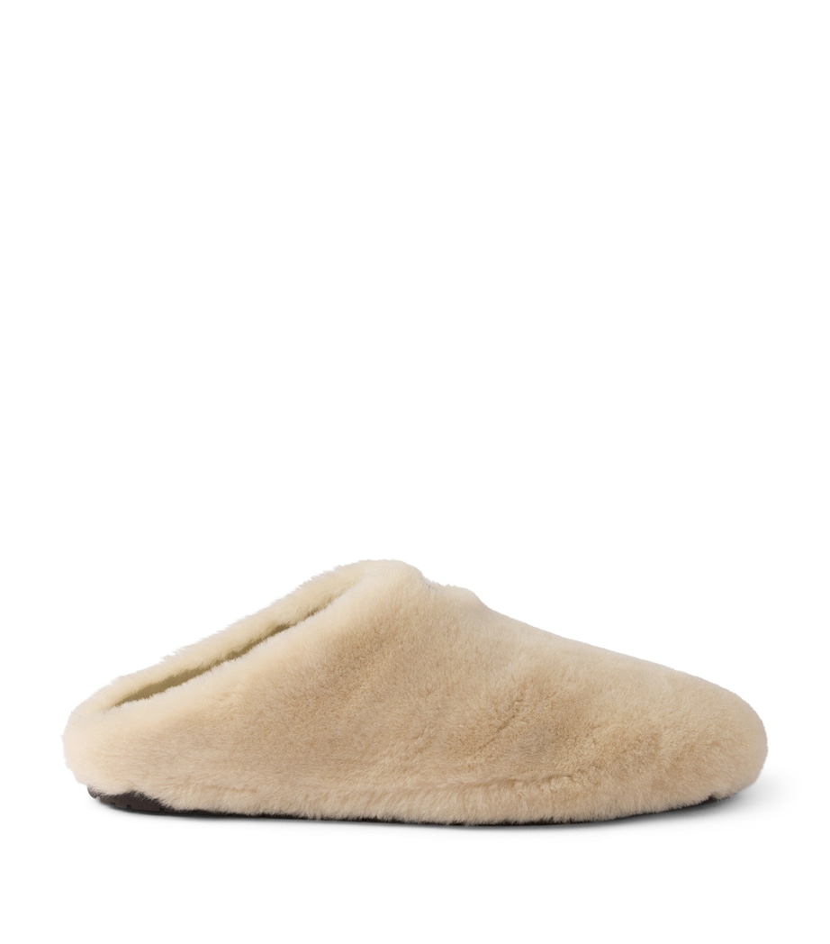 Shearling Triangle Mules F0485 Image 1