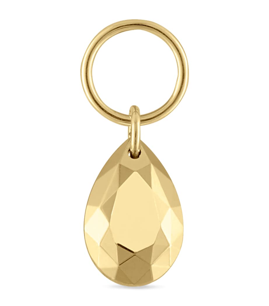 Faceted Pear Charm (5.5mm) YELLOW GOLD Image 1