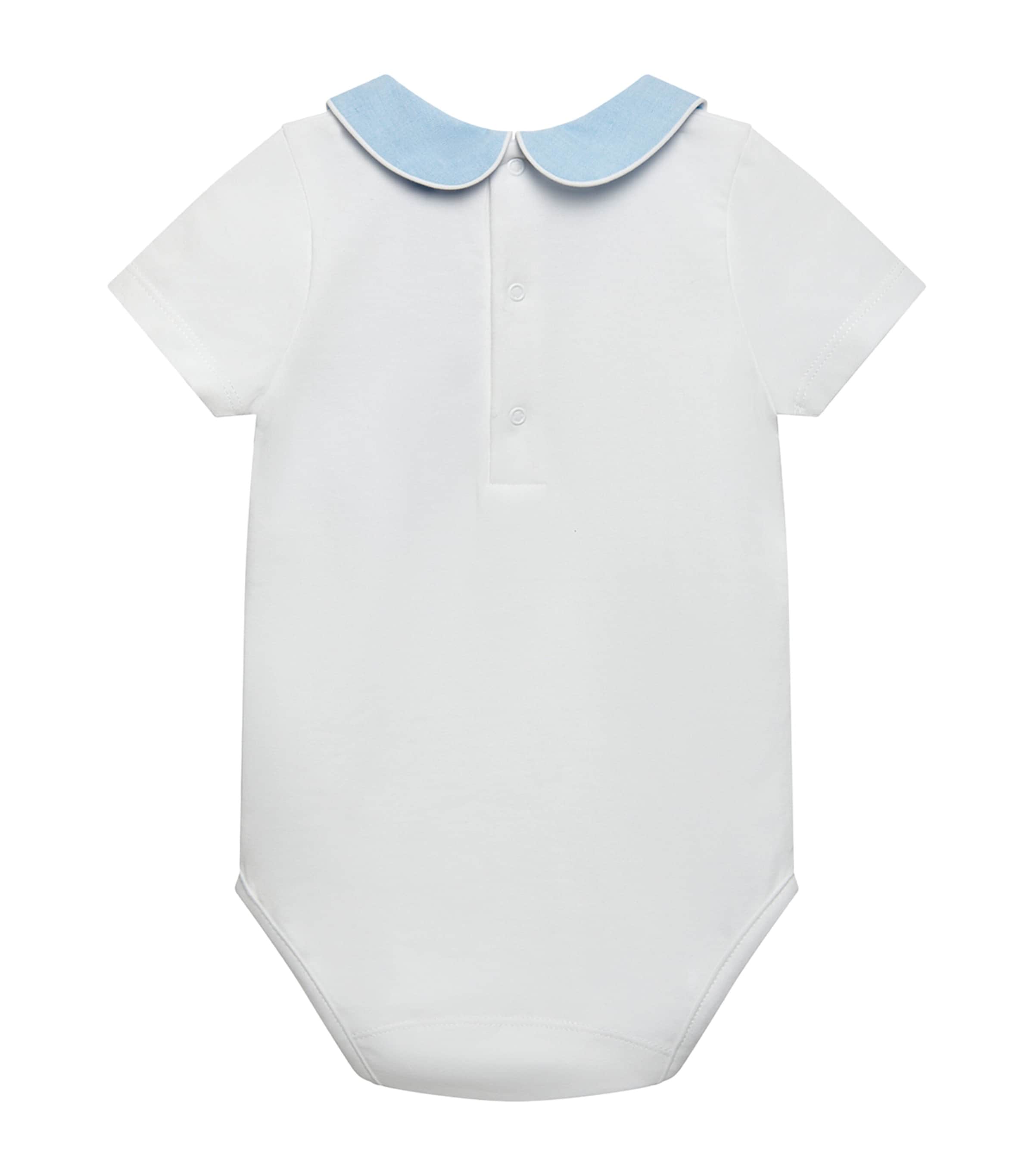 Stretch-Cotton Milo Bodysuit (3-24 Months) WHITE Image 2