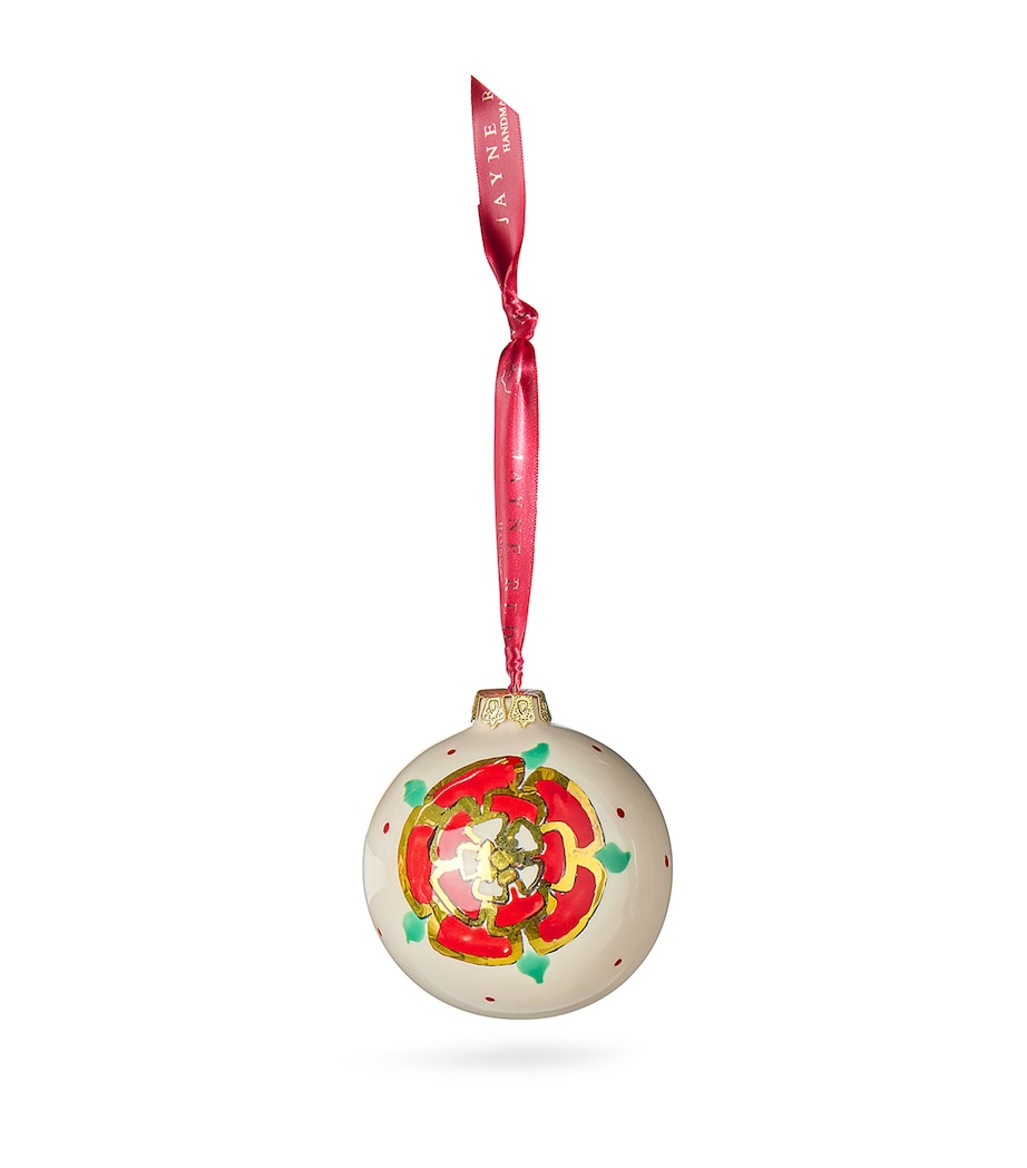 Ceramic Tudor Rose Bauble MUTI Image 1