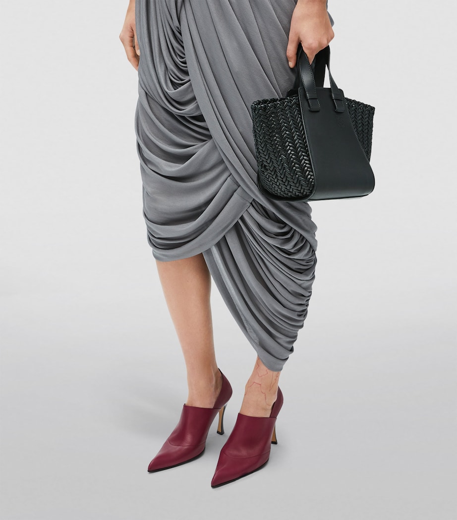 Leather Hammock Top-Handle Bag BLACK Image 7