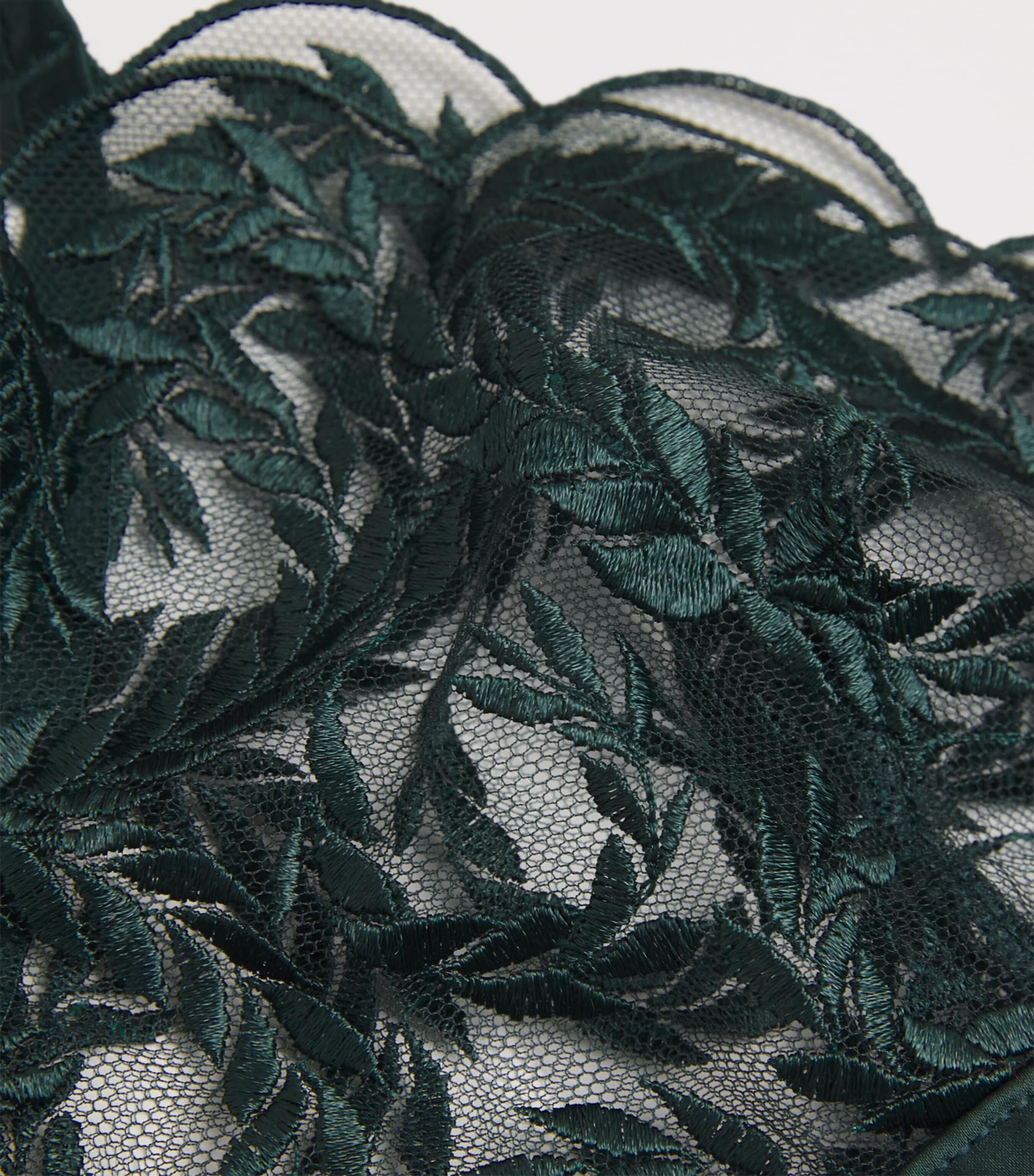 Coco De Mer Womens Lace Arletta Soft Bra Emerald Image 4