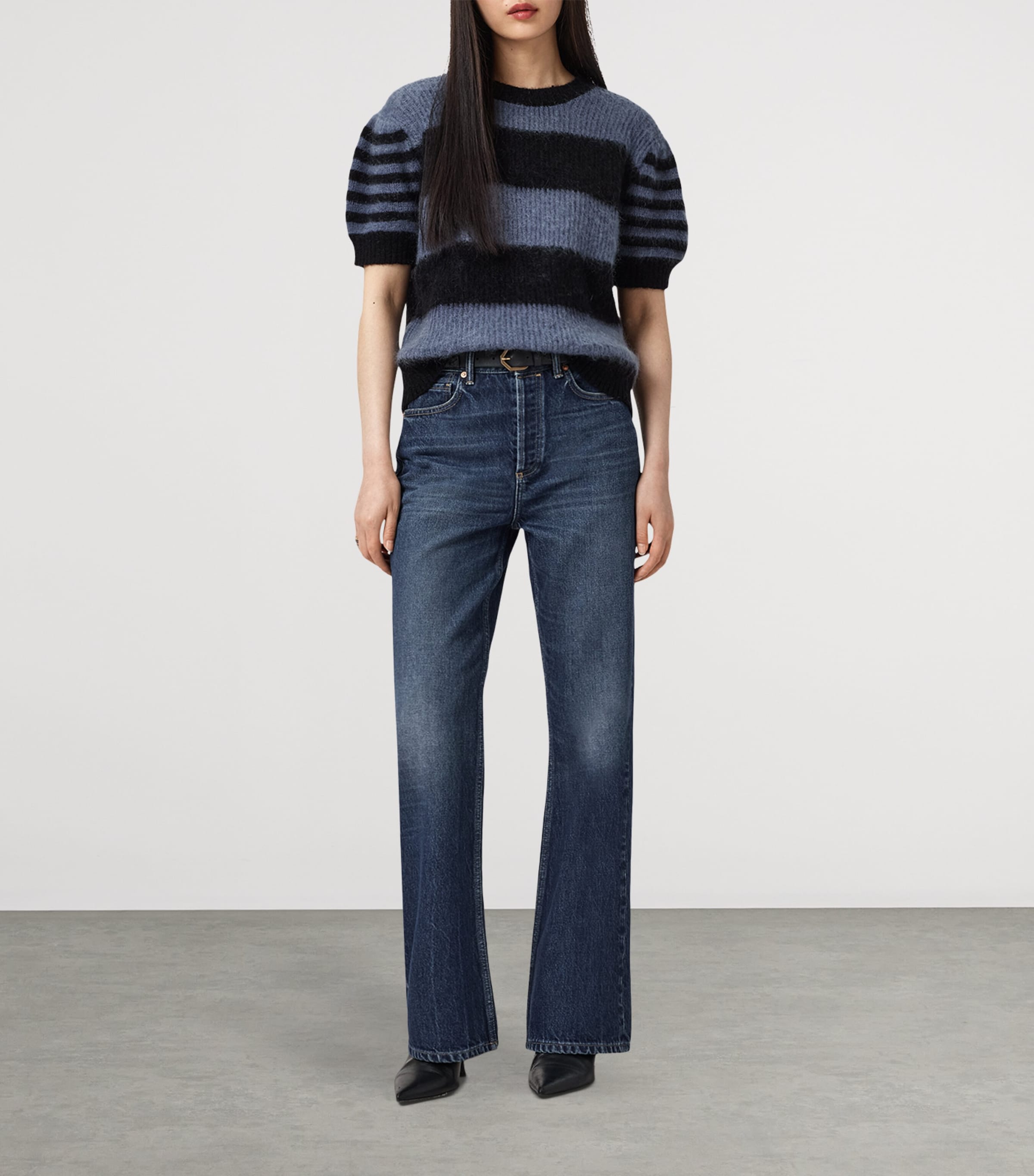 Stripe Clem Sweater BLACK/BLUE Image 2