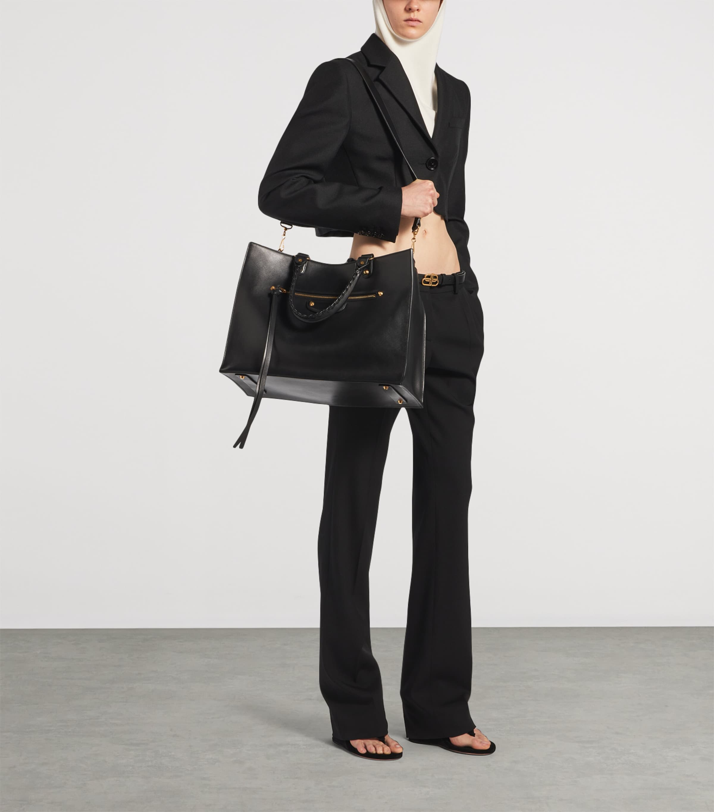 Balenciaga Large Leather Le City Tote Bag Image 7