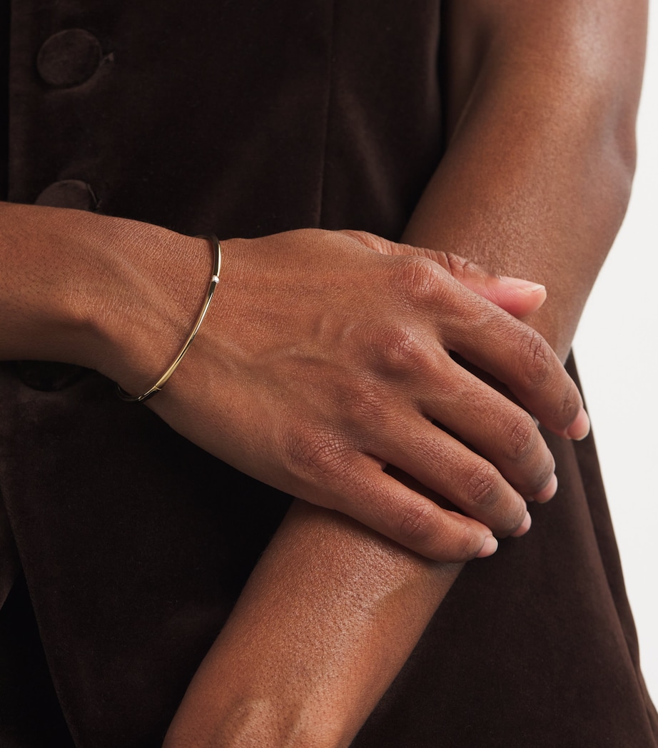 Small Yellow Gold and Diamond Zeus Bangle YELLOW GOLD Image 2