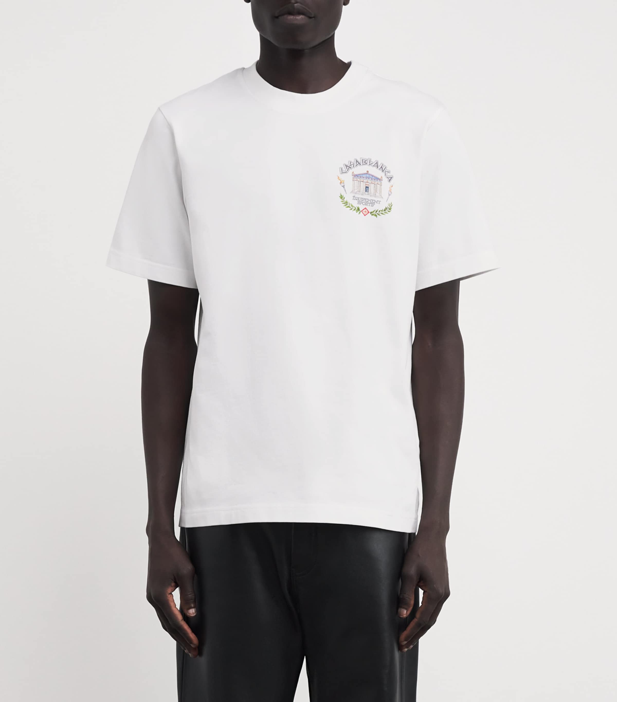 Casablanca Organic Cotton Temple du Sport T-Shirt | Harrods US