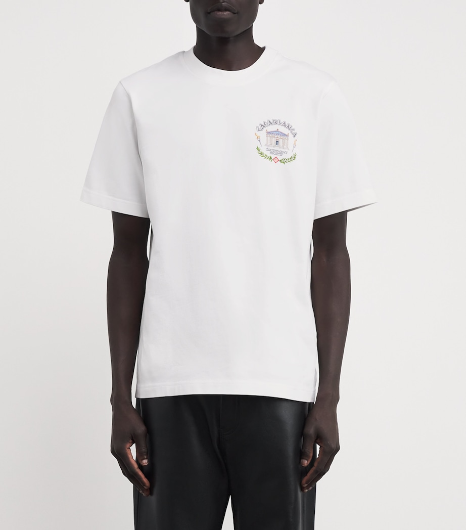 Casablanca Mens Organic Cotton Temple du Sport T-Shirt Le Temple Du Sport Image 3
