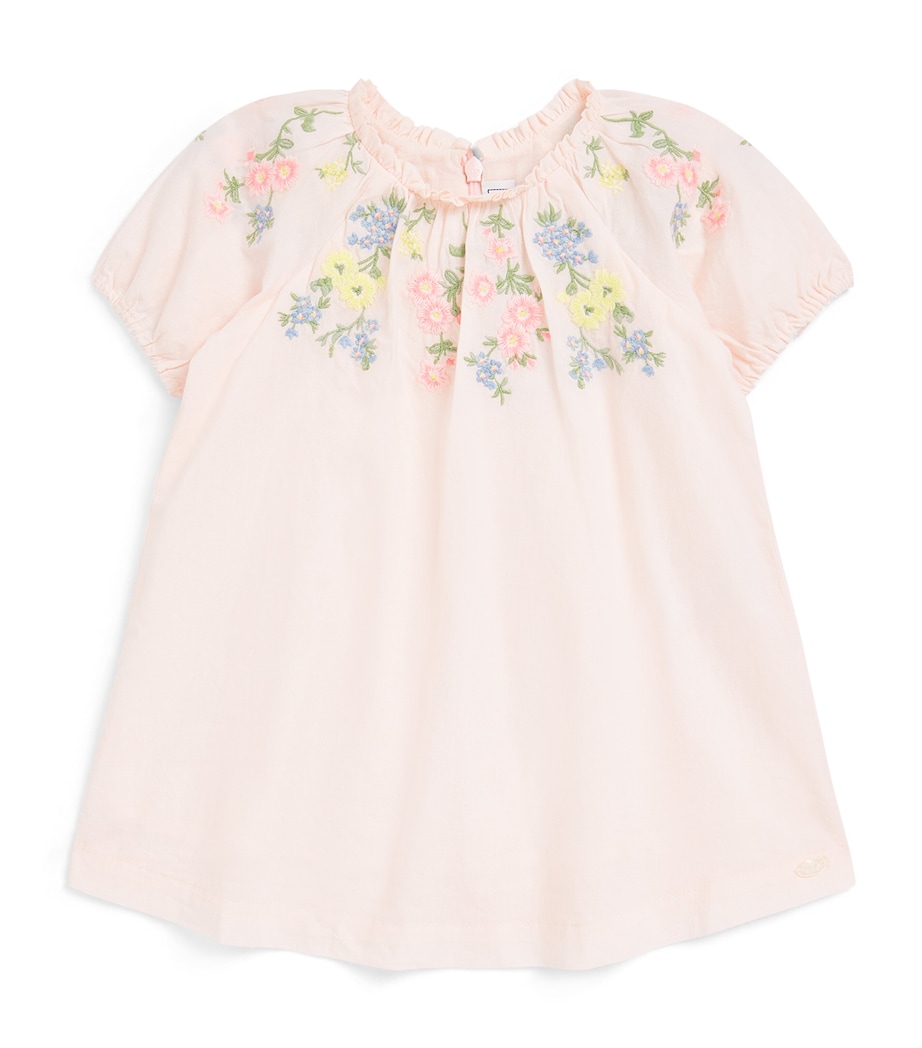 Tartine et Chocolat Embroidered Short-Sleeve Dress (3 Months-4 Years) Rose P�le Image 1