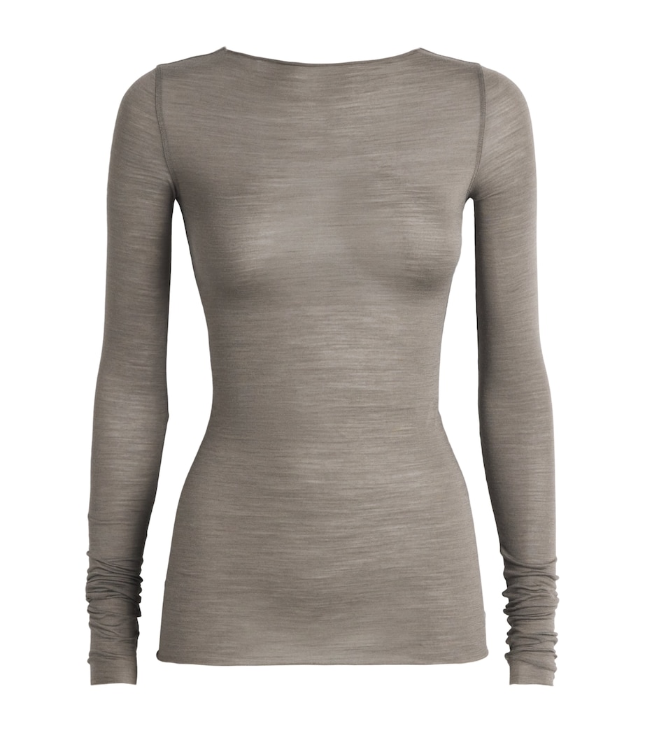 Rick Owens Womens Long-Sleeve T-Shirt Dust Image 1